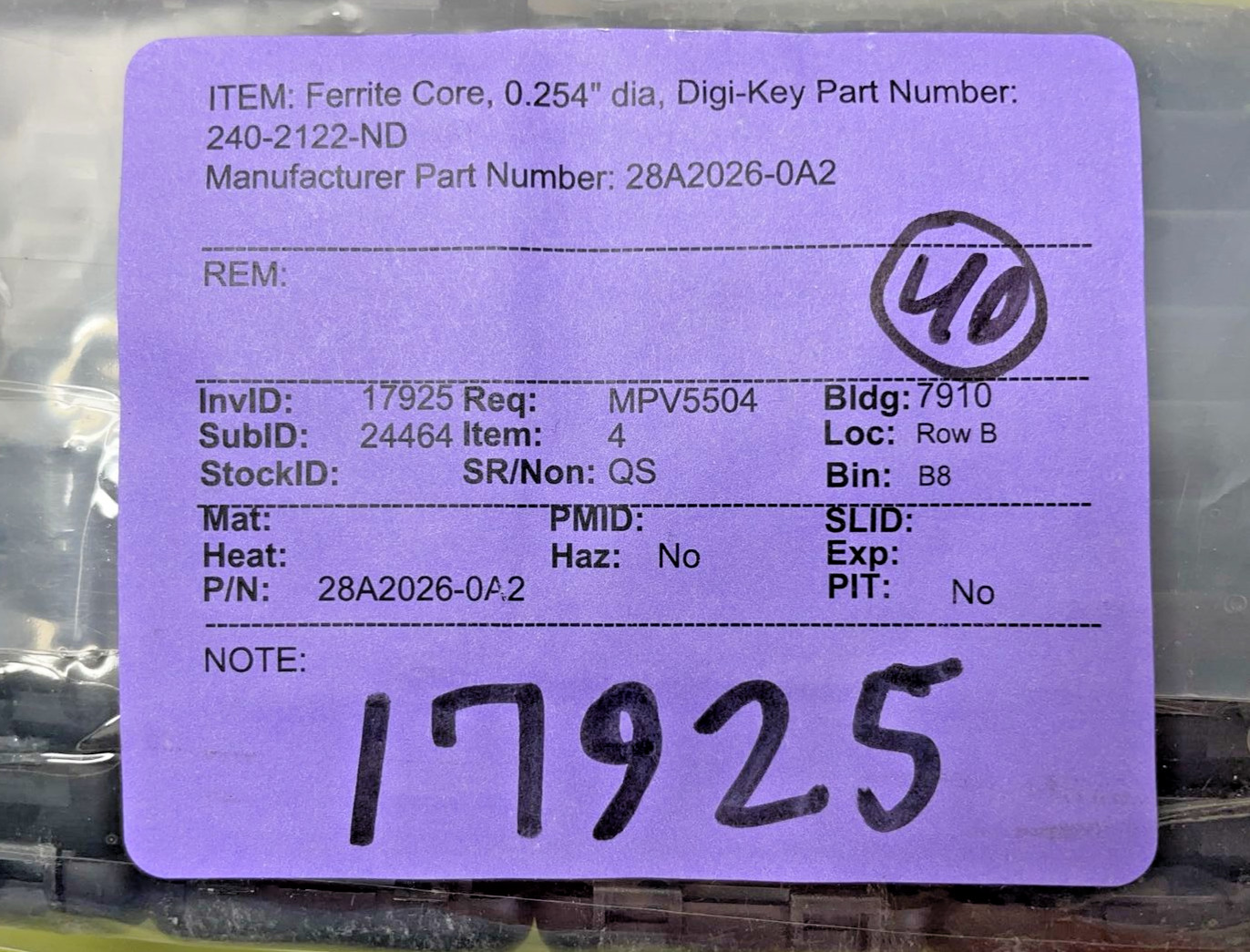 Ferrite Core, Large lot of multiple sizes. Please see the description.