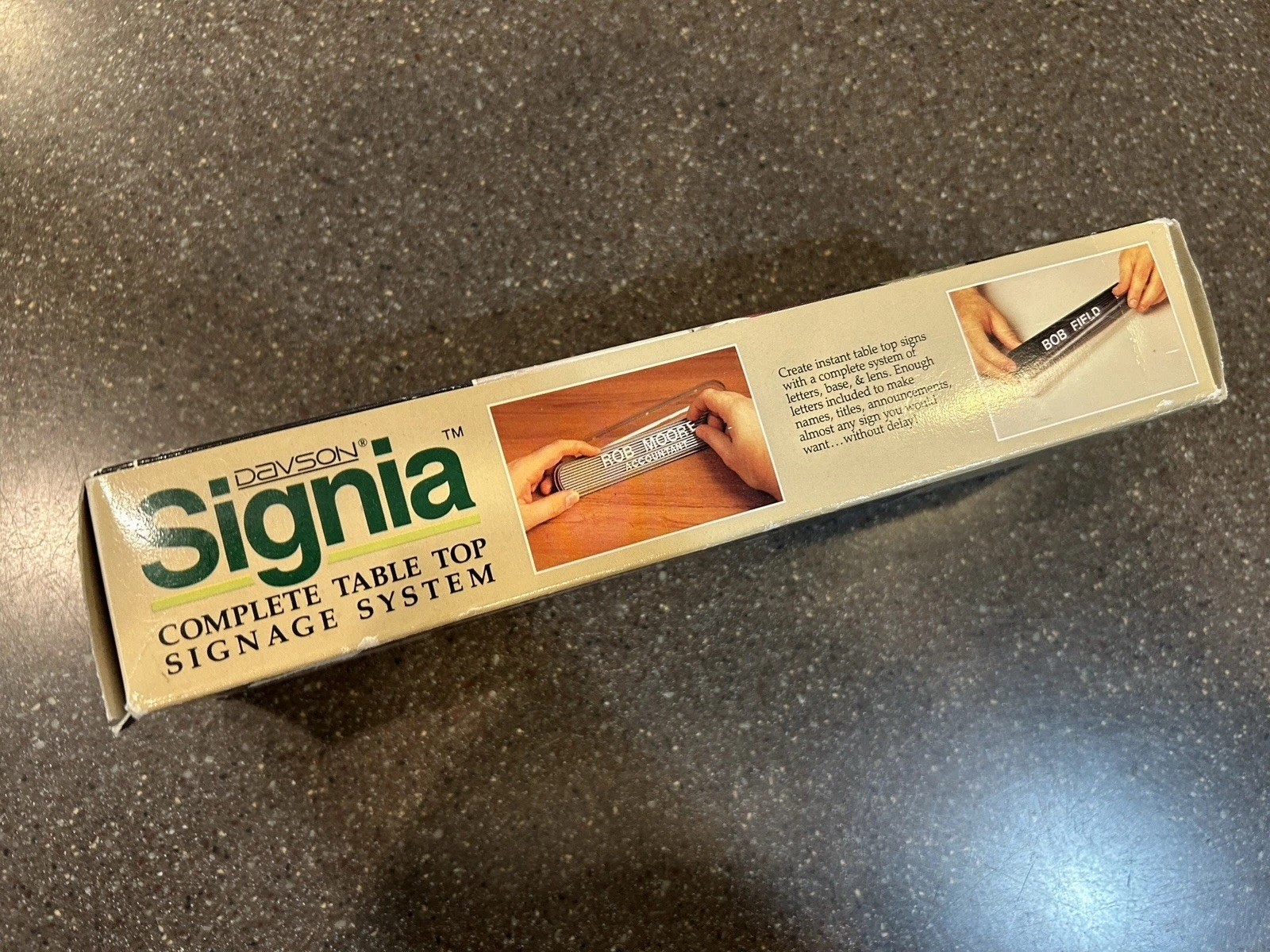 Davson Signia Tabletop Signage 5612Gray Tabletop New Old Stock