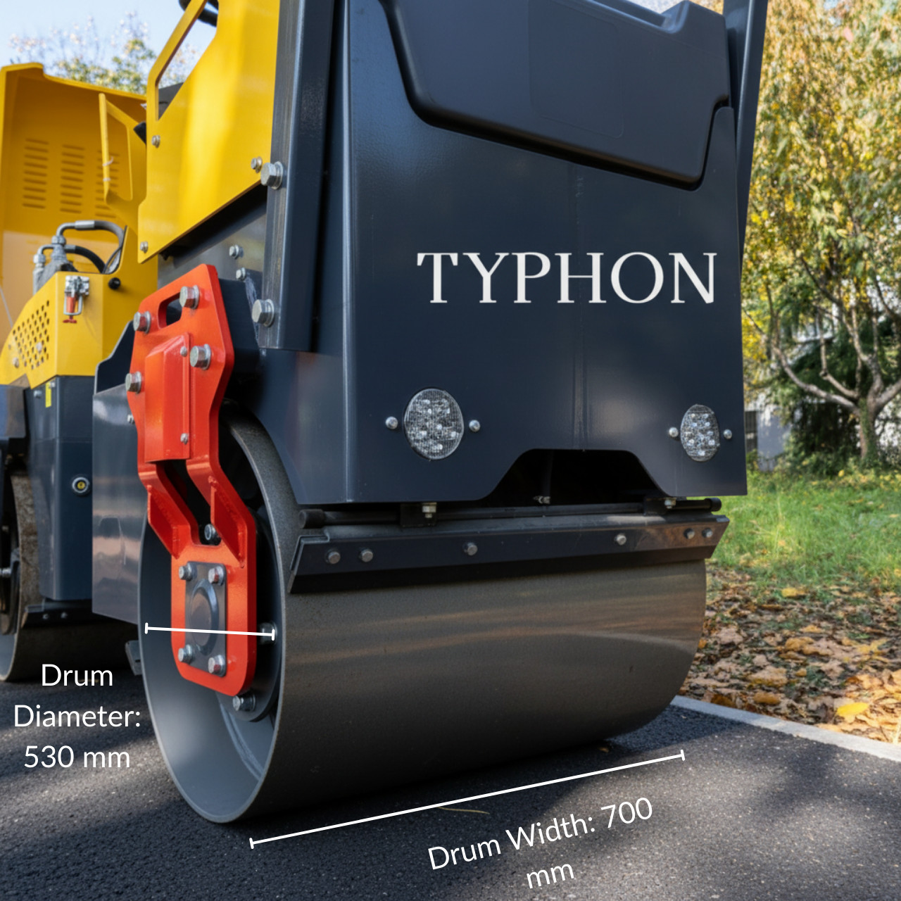 TYPHON Fury 10 Road Roller Compactor 1 Ton B&S 13.5hp Gas Soil Asphalt Rollers