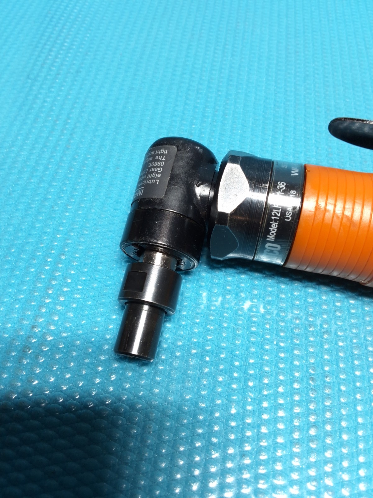 Dotco 12LF281-36 Right Angle Die Grinder, 20,000 RPM — 1/4″ Collet.