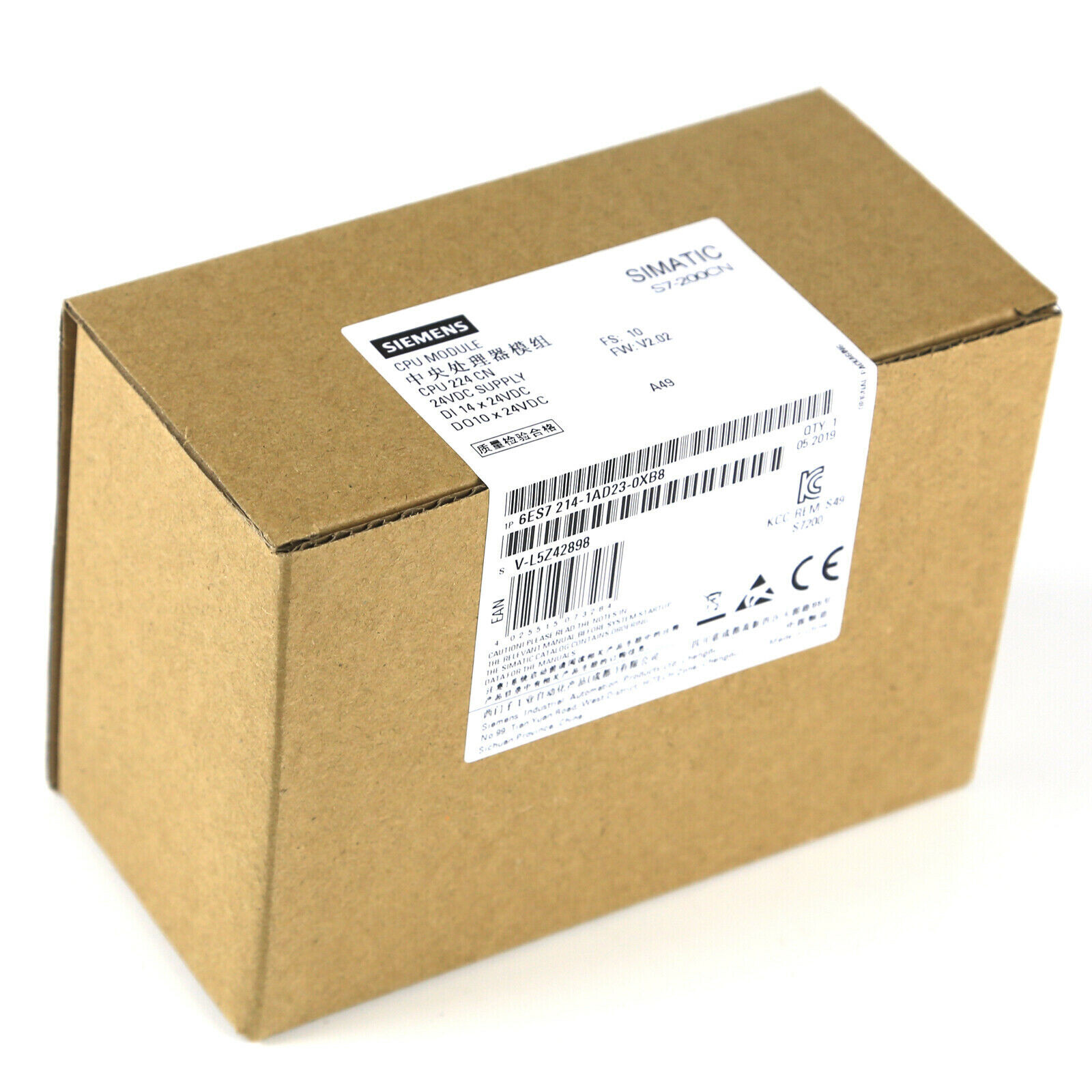 Siemens SIMATIC S7-200CN 6ES7 214-1AD23-0XB8 = 6ES7 214-1AD23-0XB0 New in Box