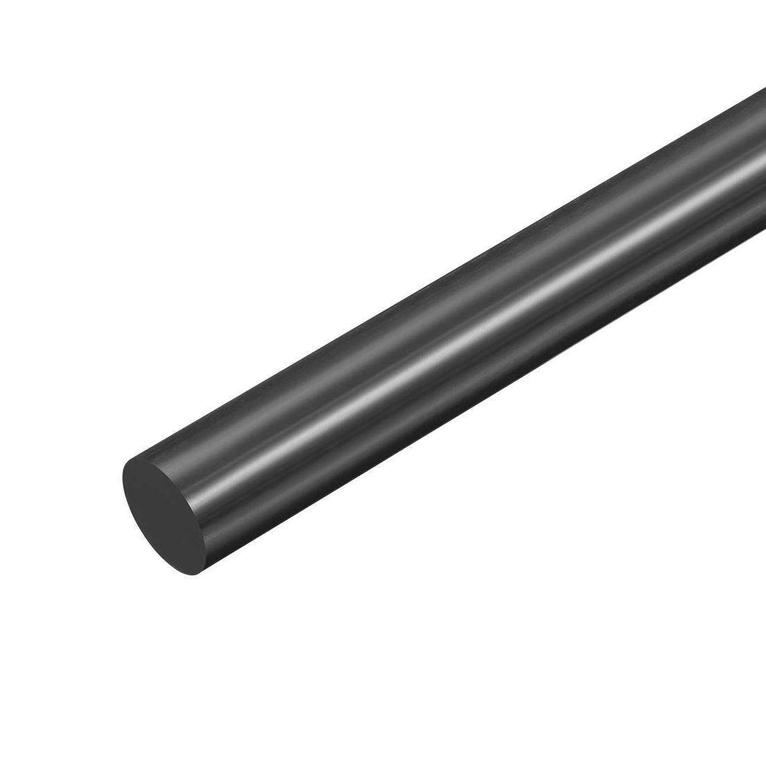 2.000 (2 inch) x 7 inches, Acetal Plastic Round Rod, Black