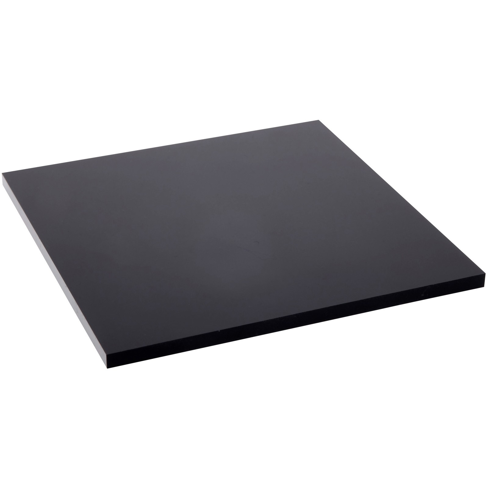 Plymor Black Acrylic Square Polished Edge Display Base, 5″ W x 5″ D x 0.25″ H