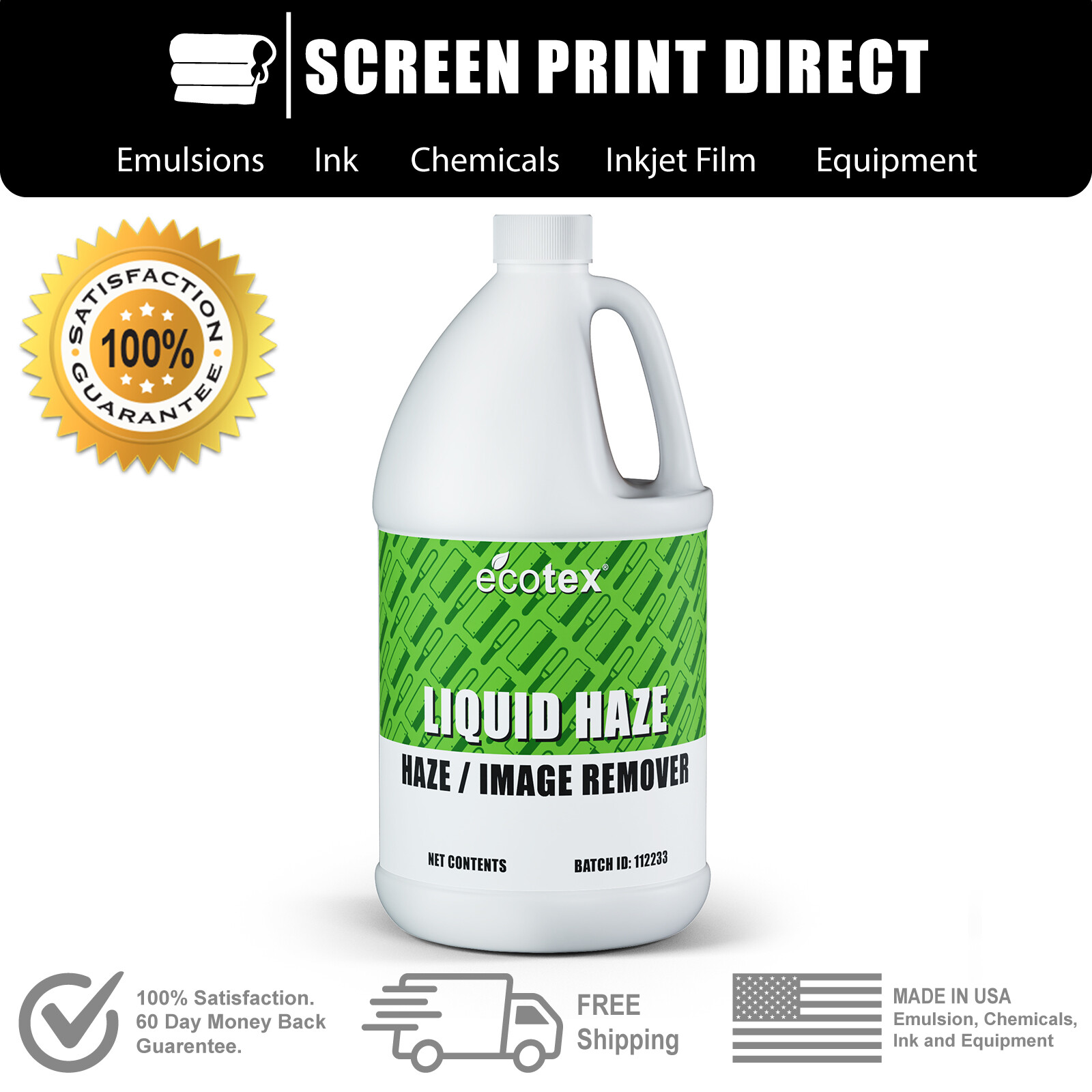 Ecotex® Liquid Haze & Image Stain Remover For Screen Printing Mesh