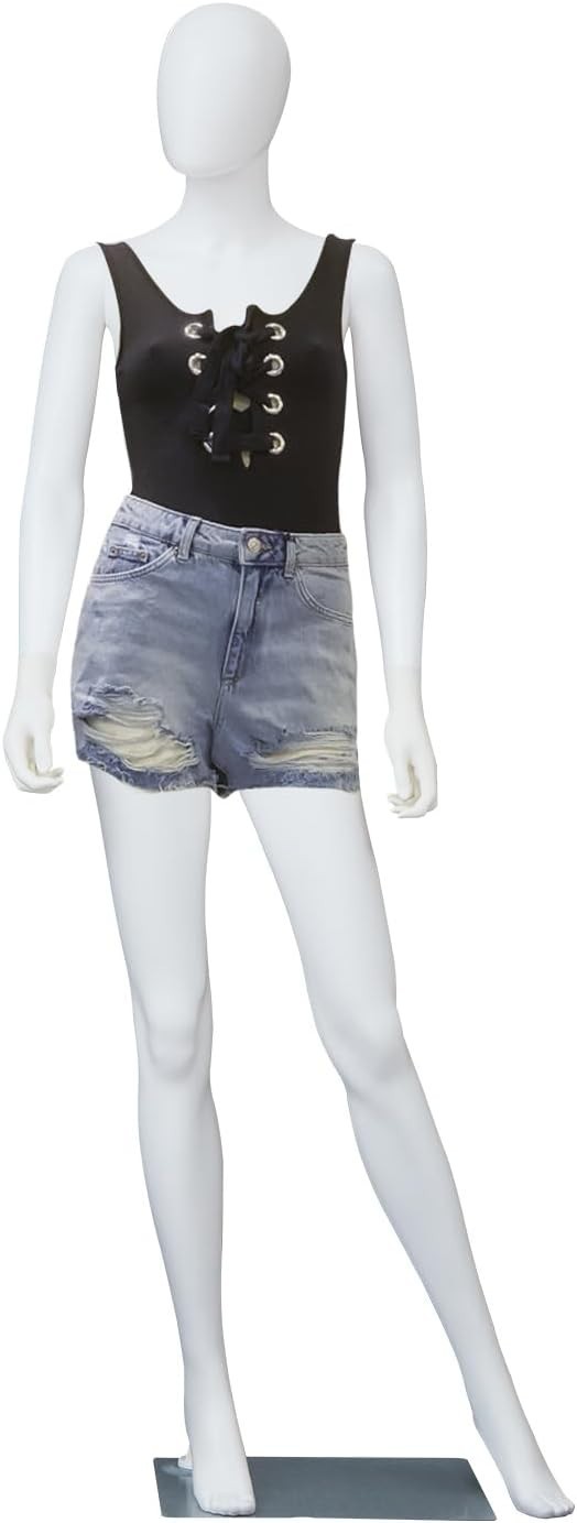 Two White Female Retail Display Mannequins Full Body Adjustable Boutique Store