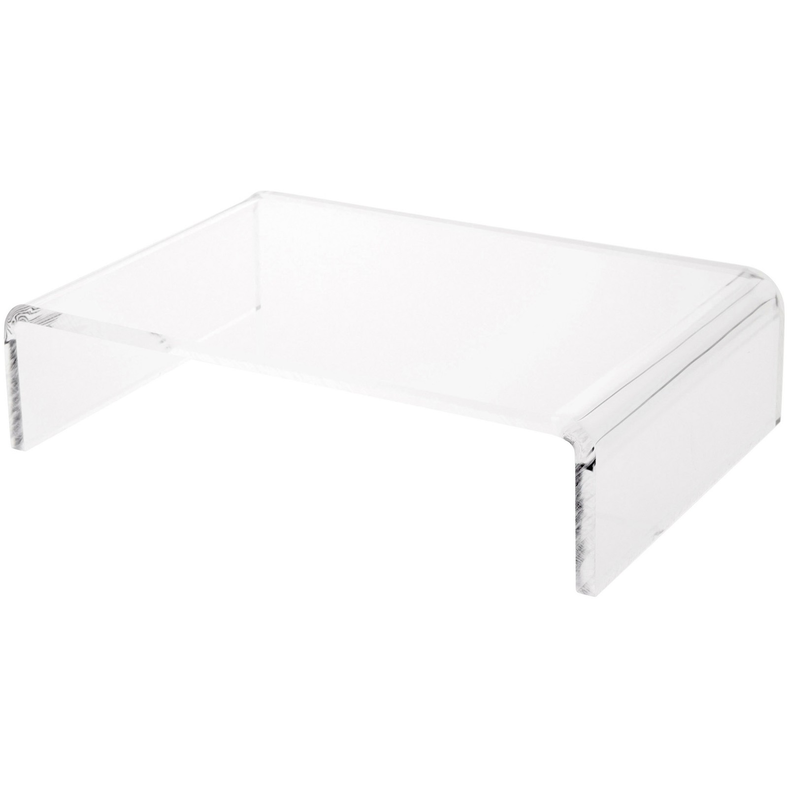 Plymor Clear Acrylic Rectangular Display Riser, 3″ H x 12″ W x 8″ D (3/8″ thick)