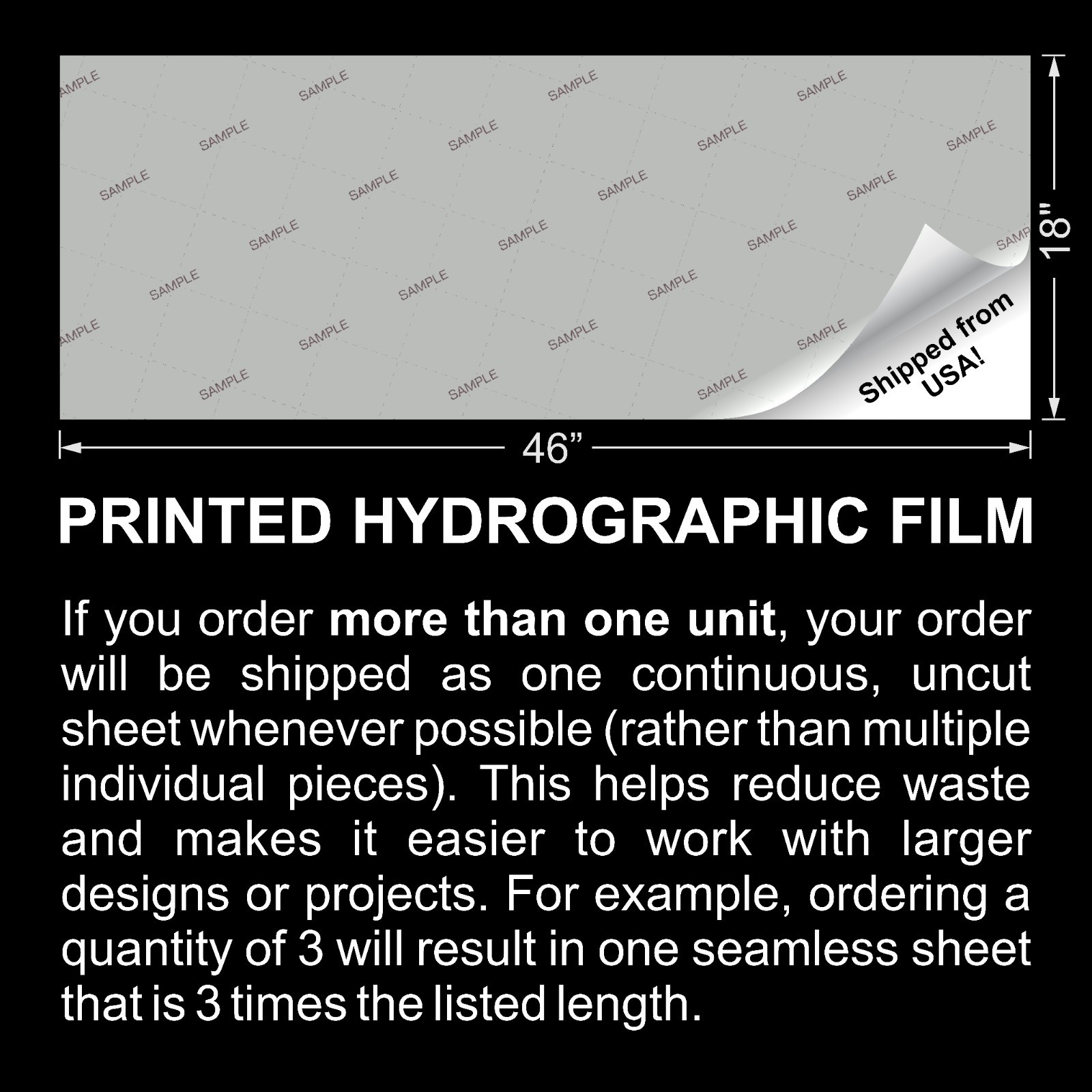 Black Armadillo Leather – 16″ x 48″ Hydrographic Film Hydro Dipping