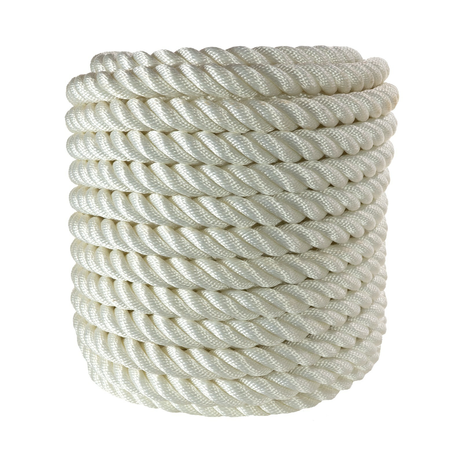 Premium 3 Strand Twisted White 100% Polyester Rope Low Stretch Outdoor Line
