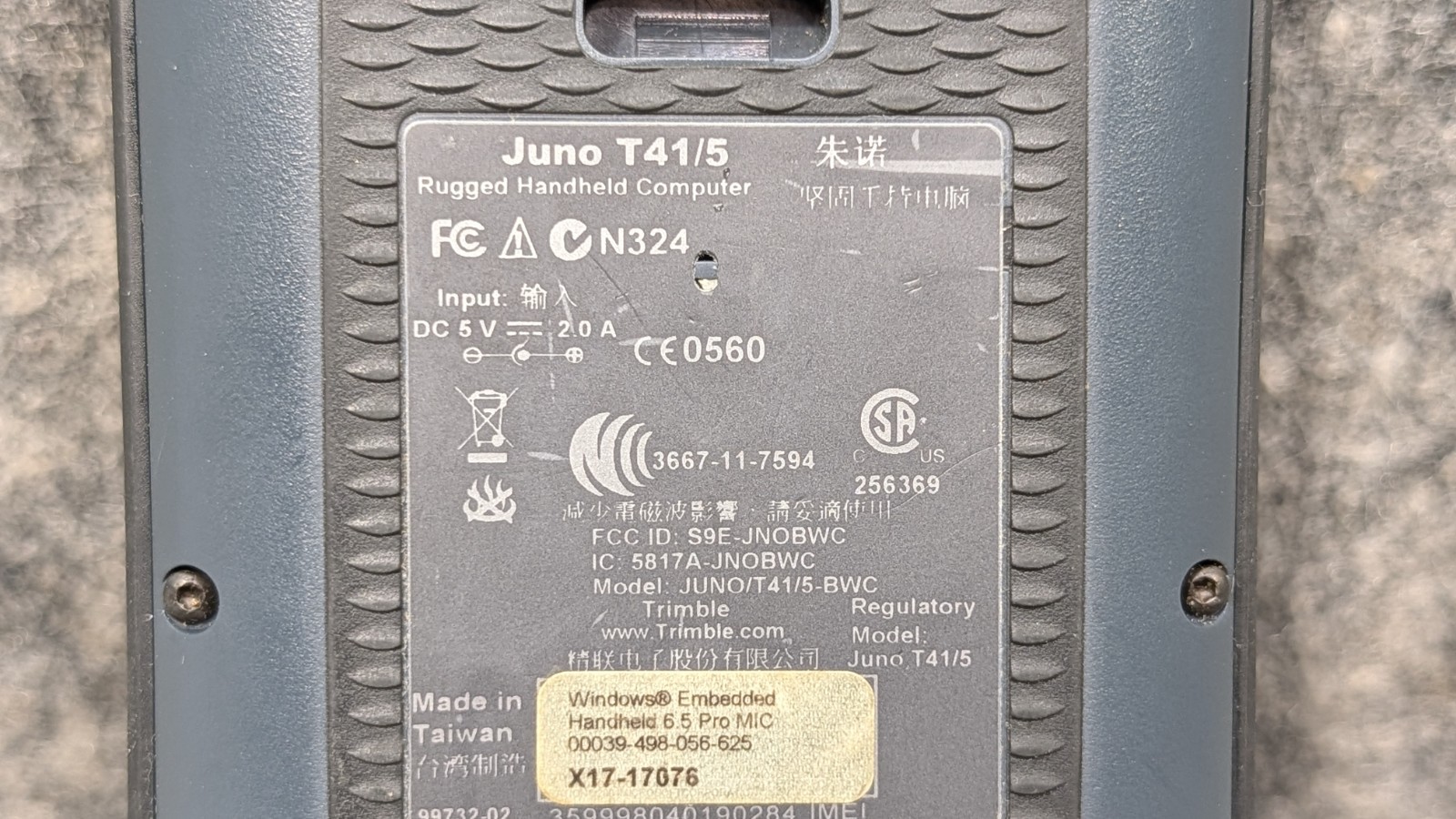 Trimble Juno 5 Series T41/5 Handheld Data Collector – Windows Embedded