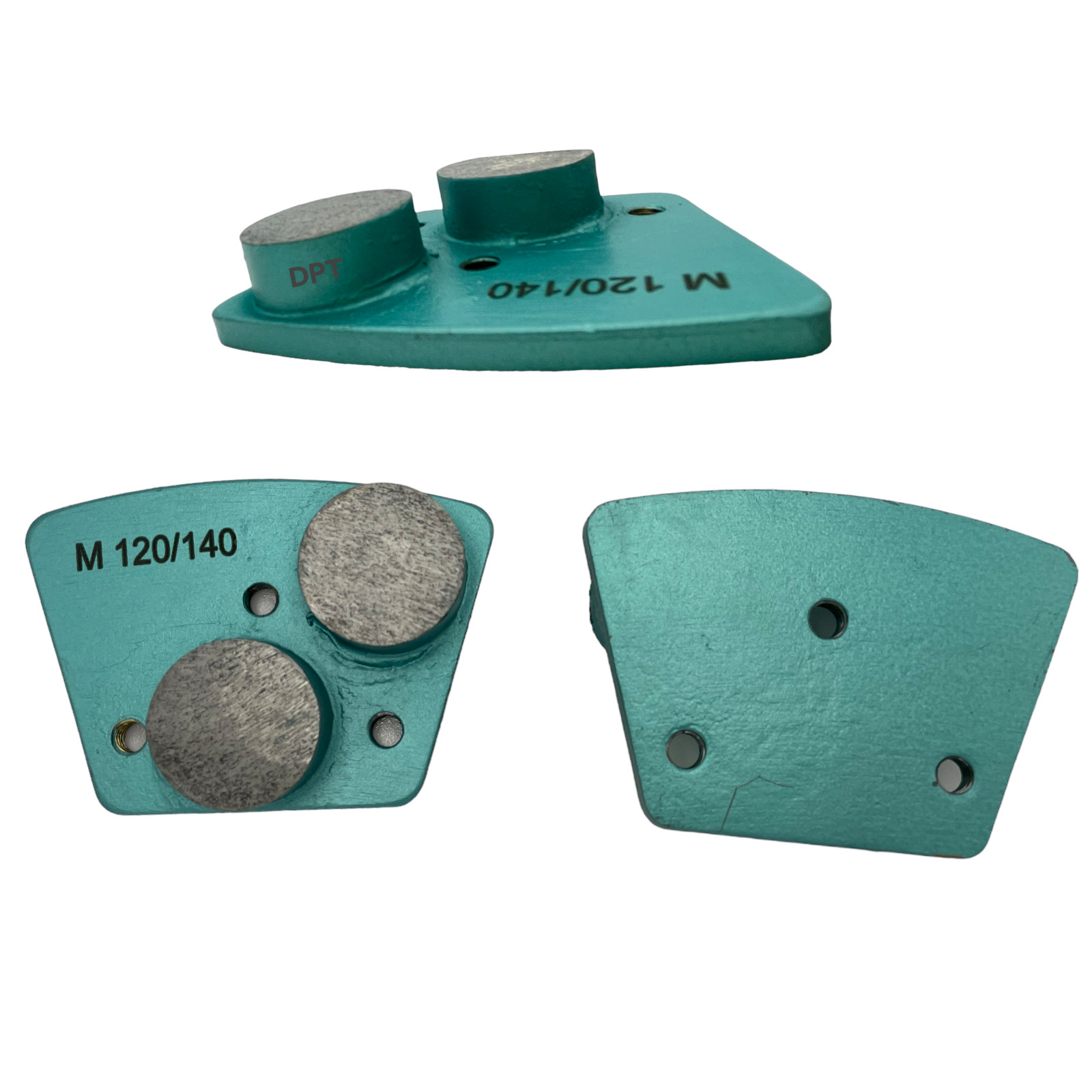 3 Pack Trapezoidal Grinder Tooling Medium Bond for Bolt on Grinder 120/140 Grit