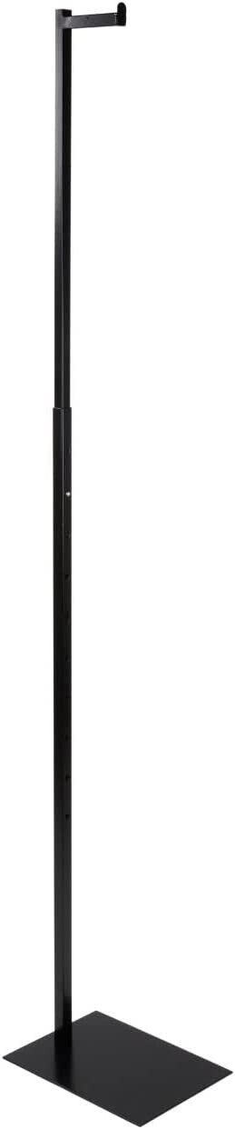 Single Costumer Clothing Display Stand Black Valet 72″ Garment Rack Adjustable
