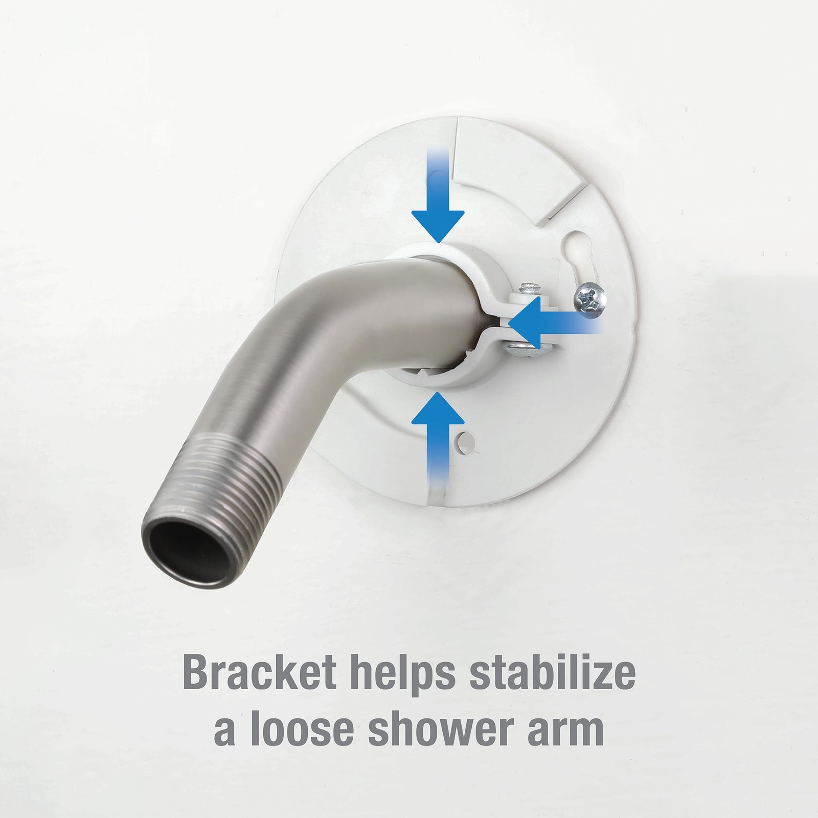 Danco 12006 Shower Arm Stabilizer Bracket and Flange No Size, Brushed Nickel