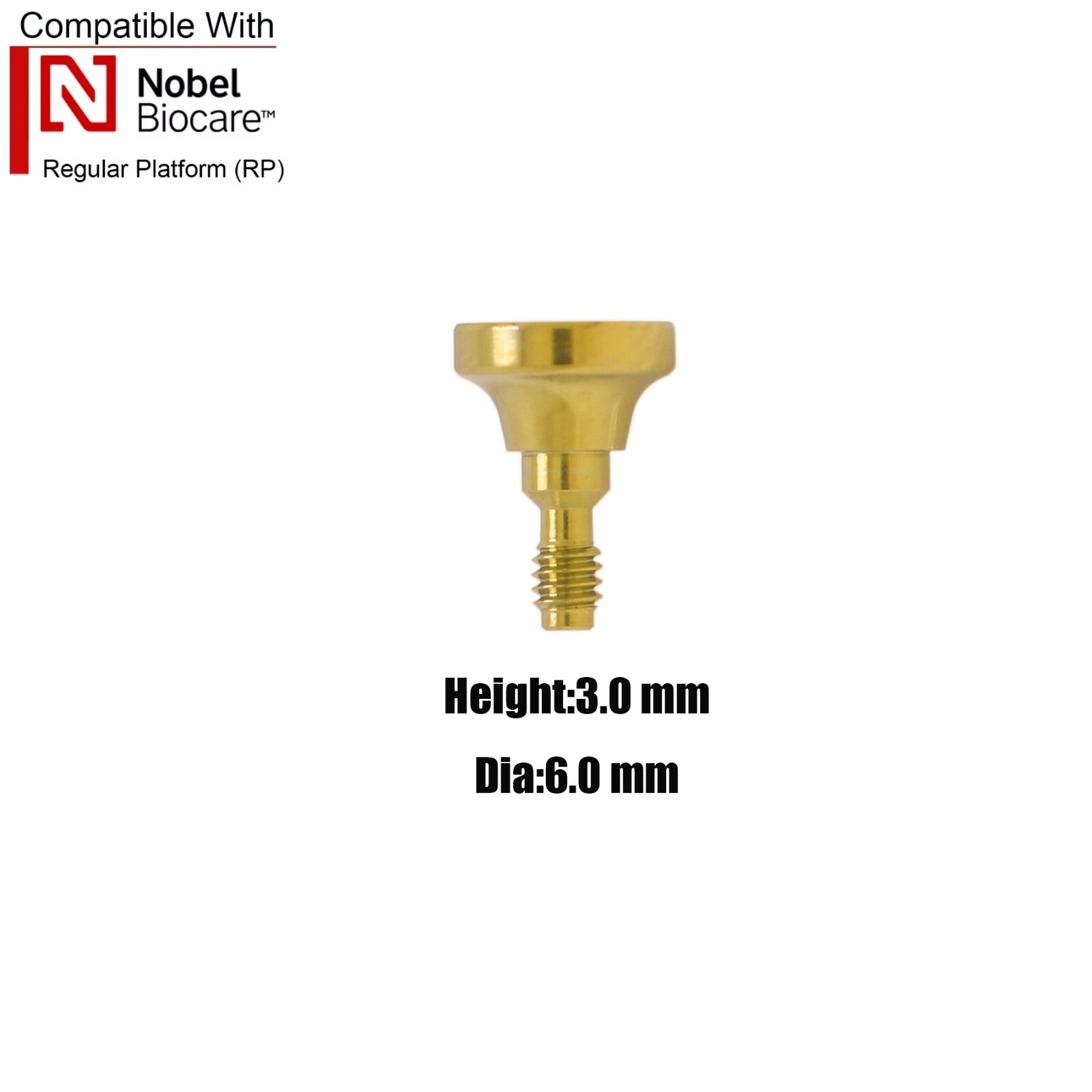 US 5Pcs Dental Healing Cap Abutment RP/NP Compatible Nobel Active ∅3.6 ∅5.0 ∅6.0