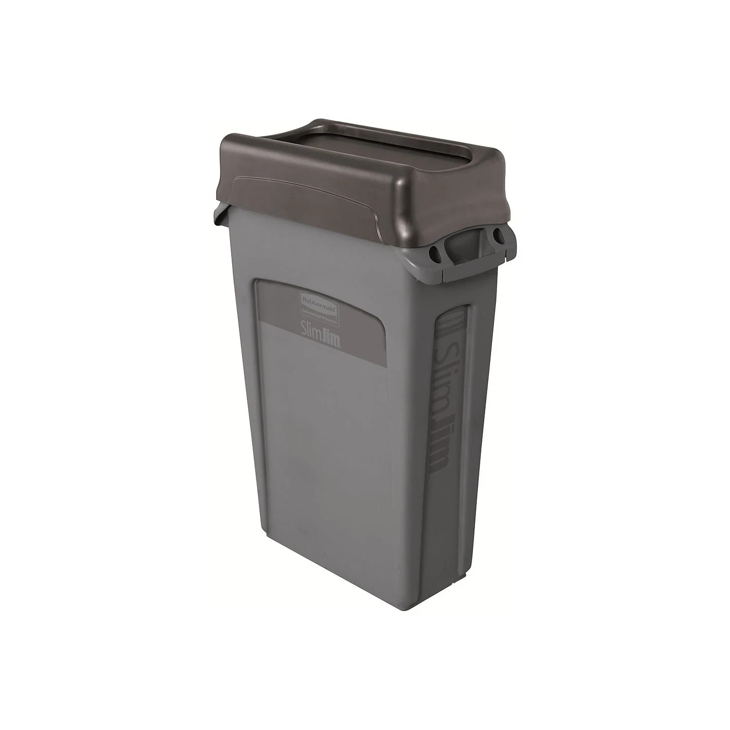 Rubbermaid Commercial 267360BK Slim Jim 11.38″ x 20.5″ x 5″ Swing Lid – BK New