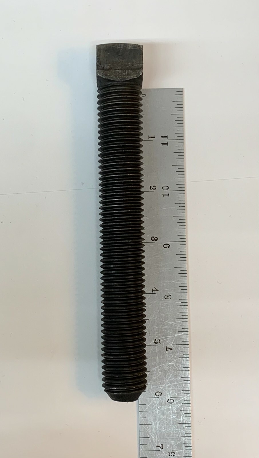 (2) 7/8-9 x 6 Square Head Set Screw Steel Plain Jack Bolt Hardened 7/8″ .875×6″