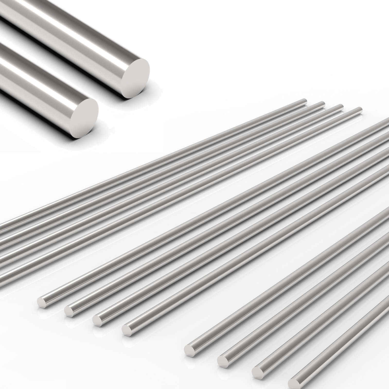 12Pcs 1/8 x 12in 304 Stainless Steel Round Rod Metal Shaft Stainless Steel Sm…