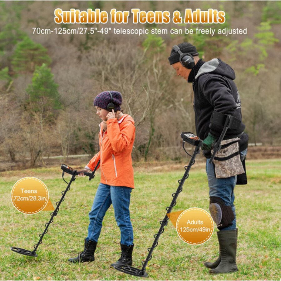 Pinpoint,High Sensitivity DISC Mode,10″Coil,LCD Backlight Display Metal Detector