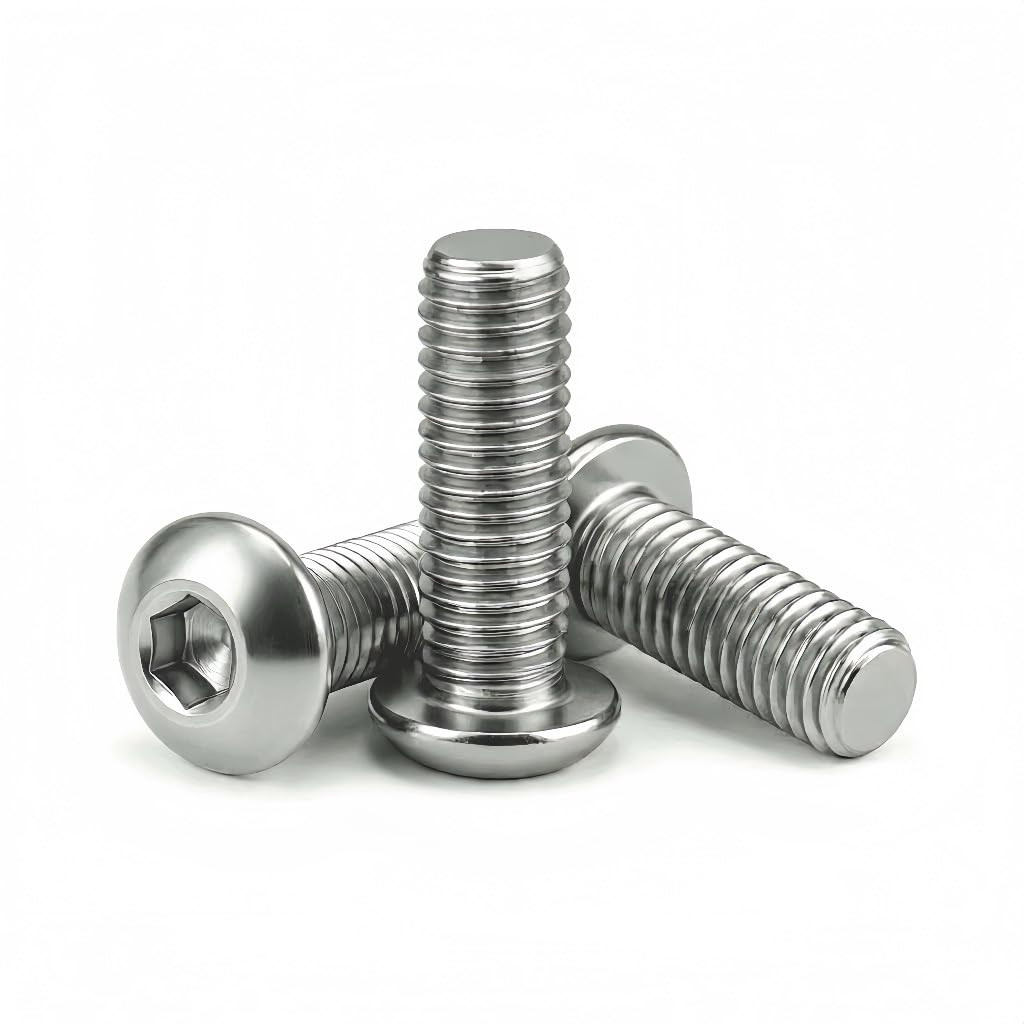 M3 X 4Mm (100 Pack) Button Head Socket Cap Screws, 304 Stainless Steel 18-8, Bri