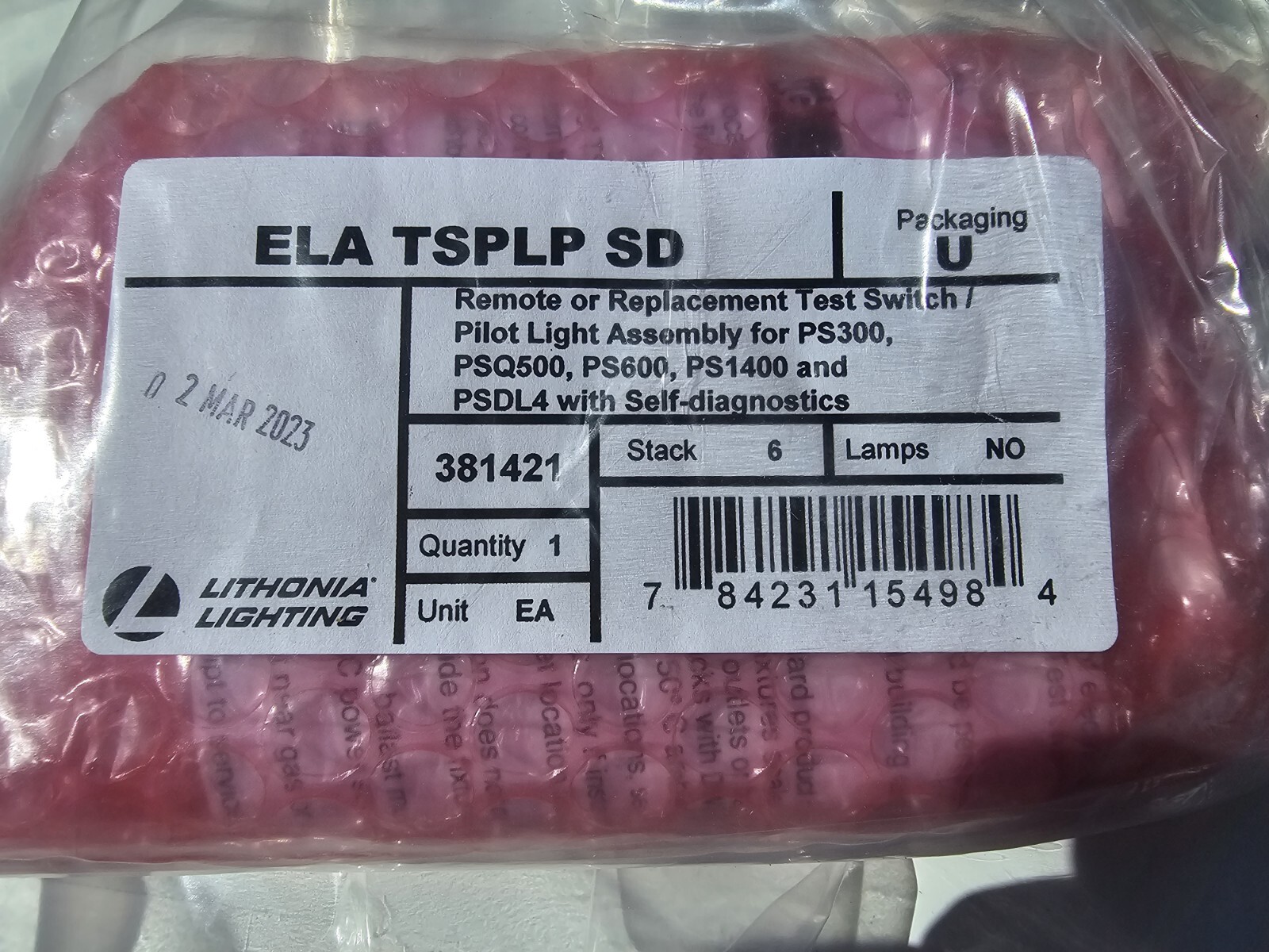 Lithonia Large Emergency Light. Interior Flush Mount. Ps1055lcp & Ps1555lcp