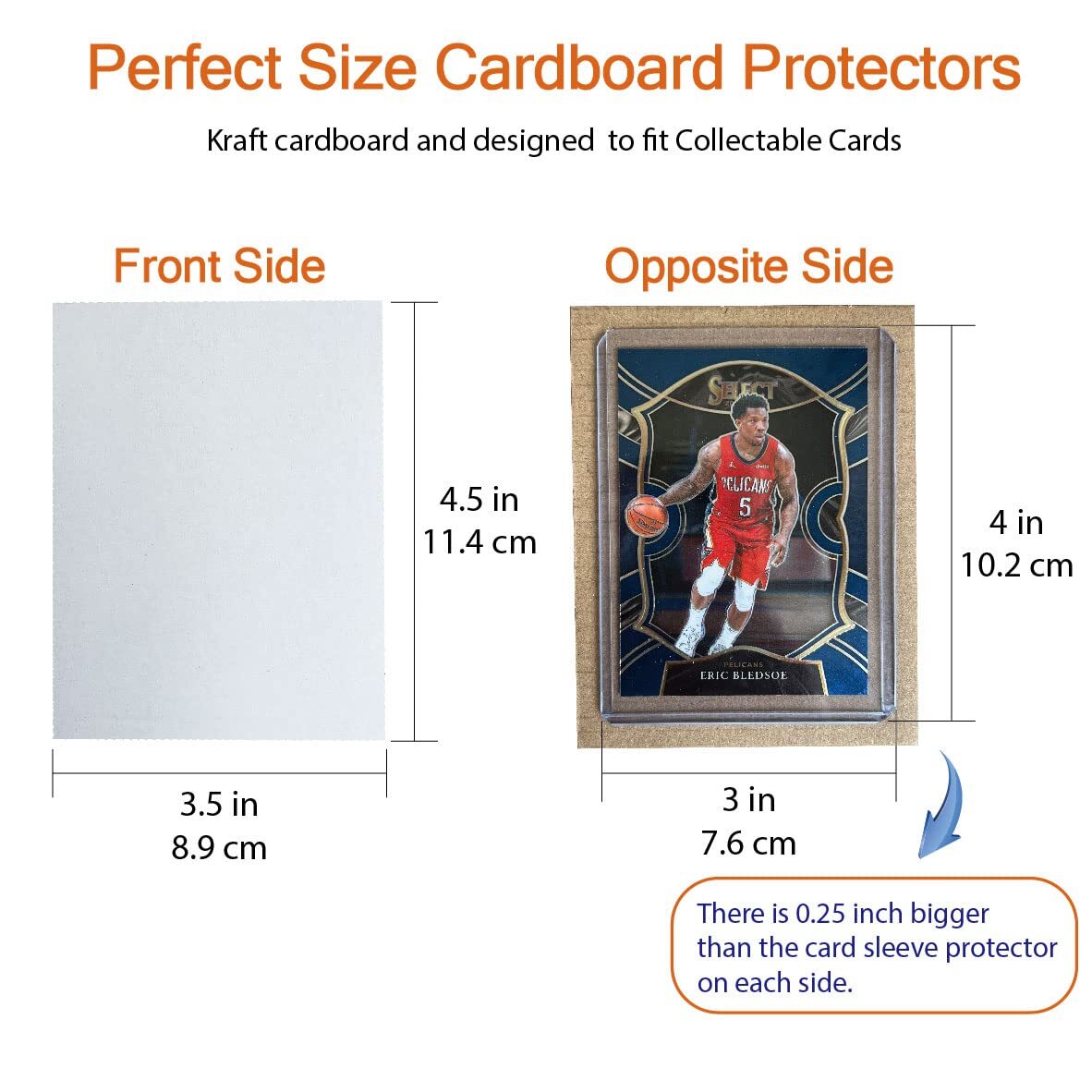200 Packs 3.5×4.5in White Corrugated Cardboard Sheets Bulk Card Protectors