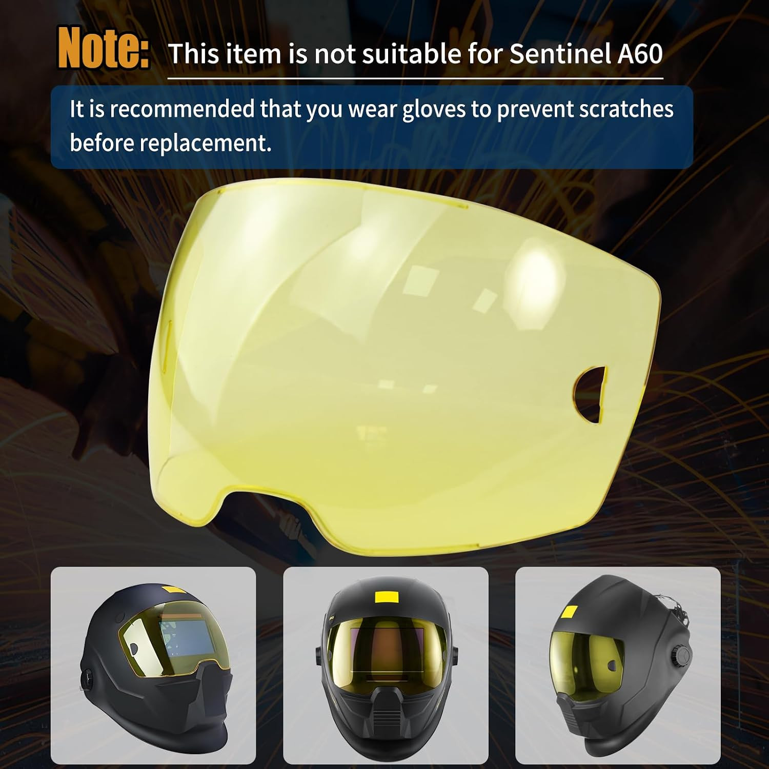 10 Pack 0700000803 Amber Front Lid Lens,Front Cover Lenses Compatible with Senti