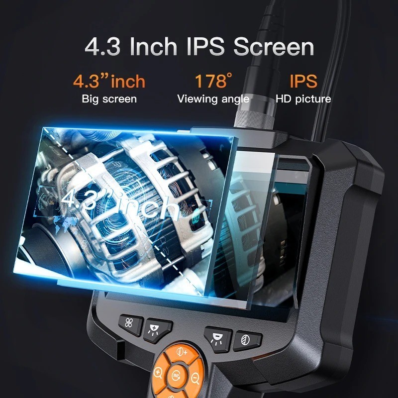 Industrial Endoscope Camera 4.3 “Single Dual Lens HD 1080P Car Inspection New