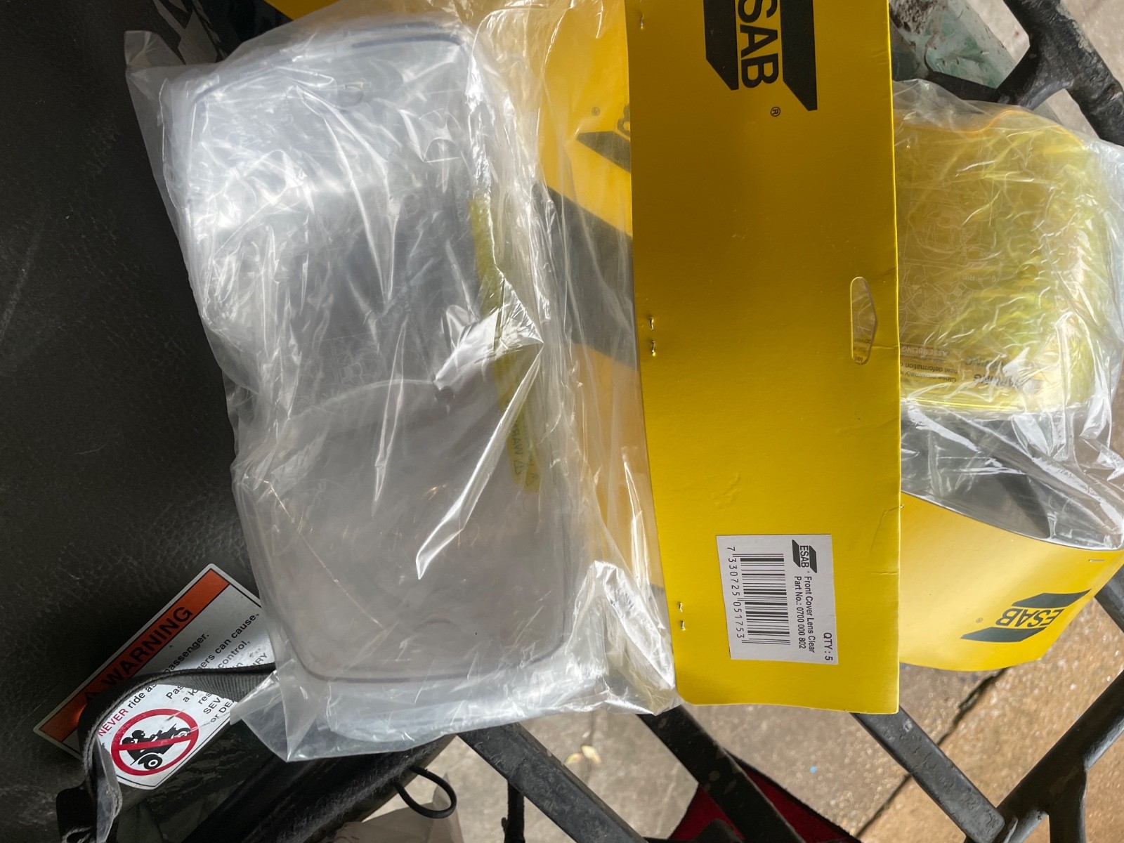 ESAB Part No. 0700000802/ 0700000803 (yellow)Front Cover Lens Clear HD 5 pack