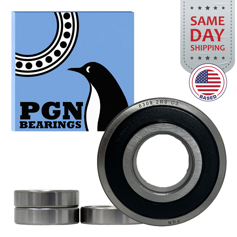 PGN 6309-2RS Ball Bearing, Double Rubber Sealed, Pack of 4
