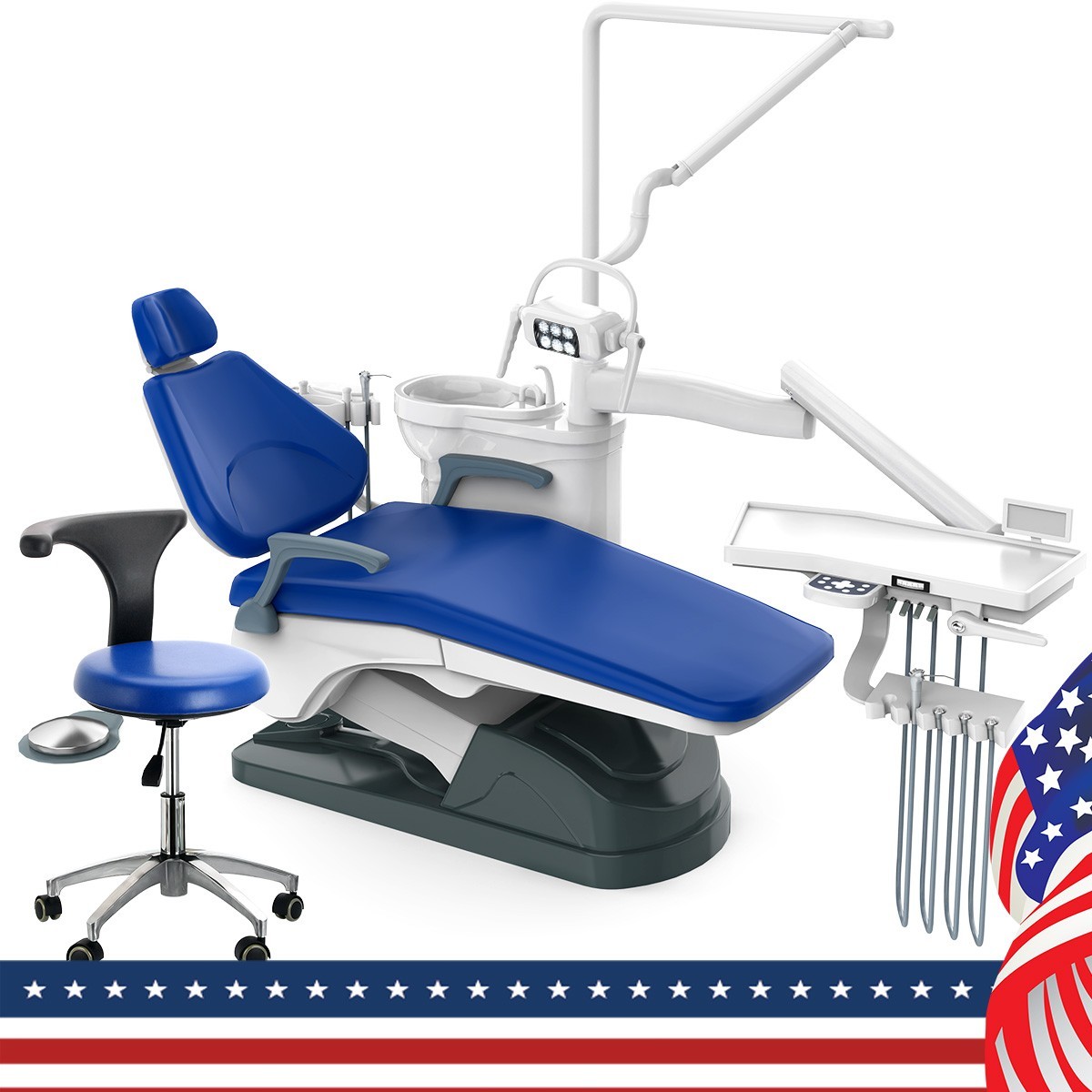 Dental Unit Surgery Chair Computer Controlled DC Motor&Stool TJ2688-A1 110V