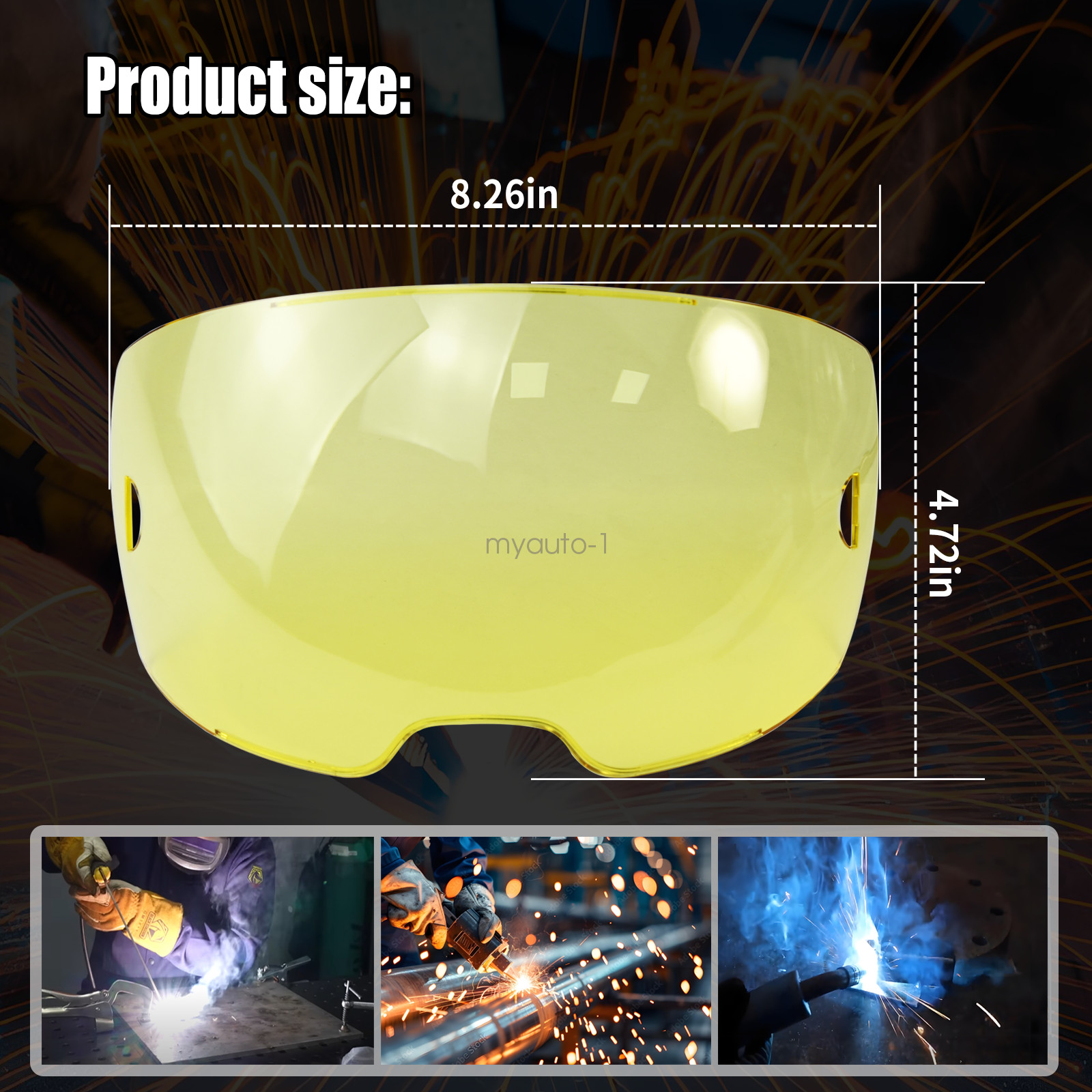 10 PACK 0700000803 Amber Front Cover Lens For ESAB Sentinel A50 Welding Helmet