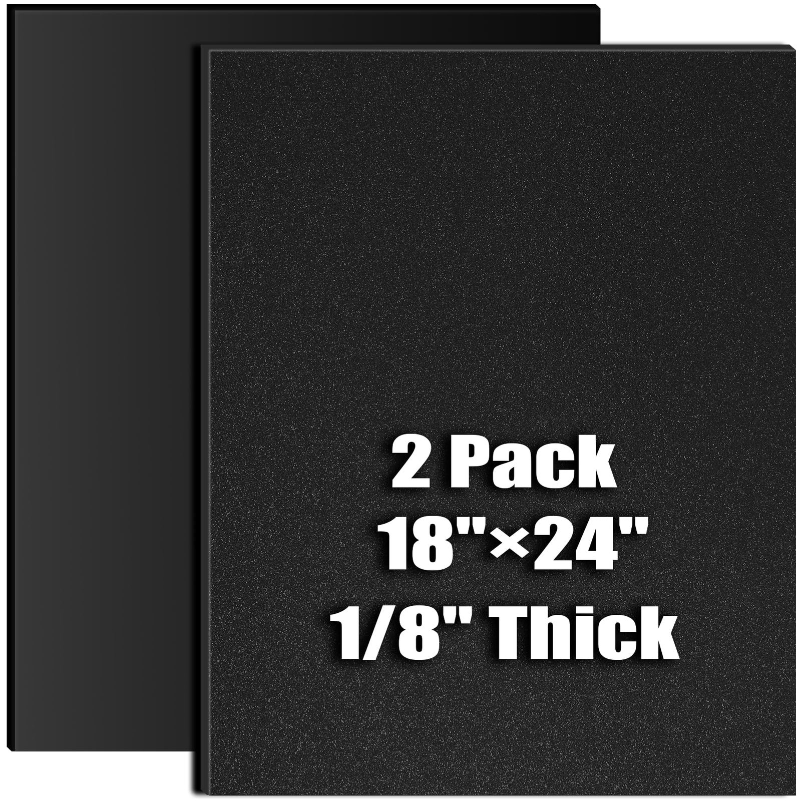 ABS Plastic Sheet 1/8 Inch 3MM Thick 12″ x 24″ 2-Pack，Black Rigid Moldable Pa…