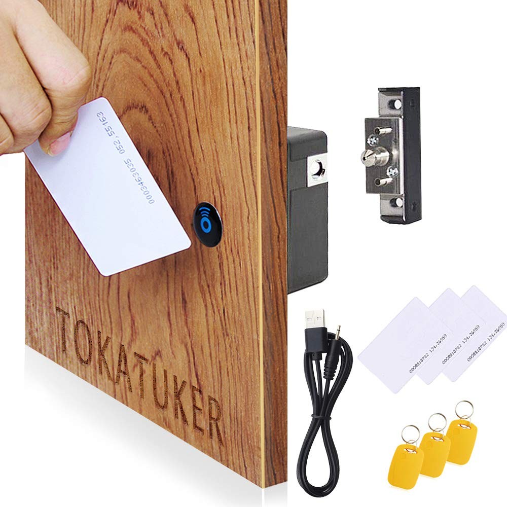 Tokatuker Invisible Cabinet Lock, Hidden NFC Lock DIY RFID Latch with USB Cab…