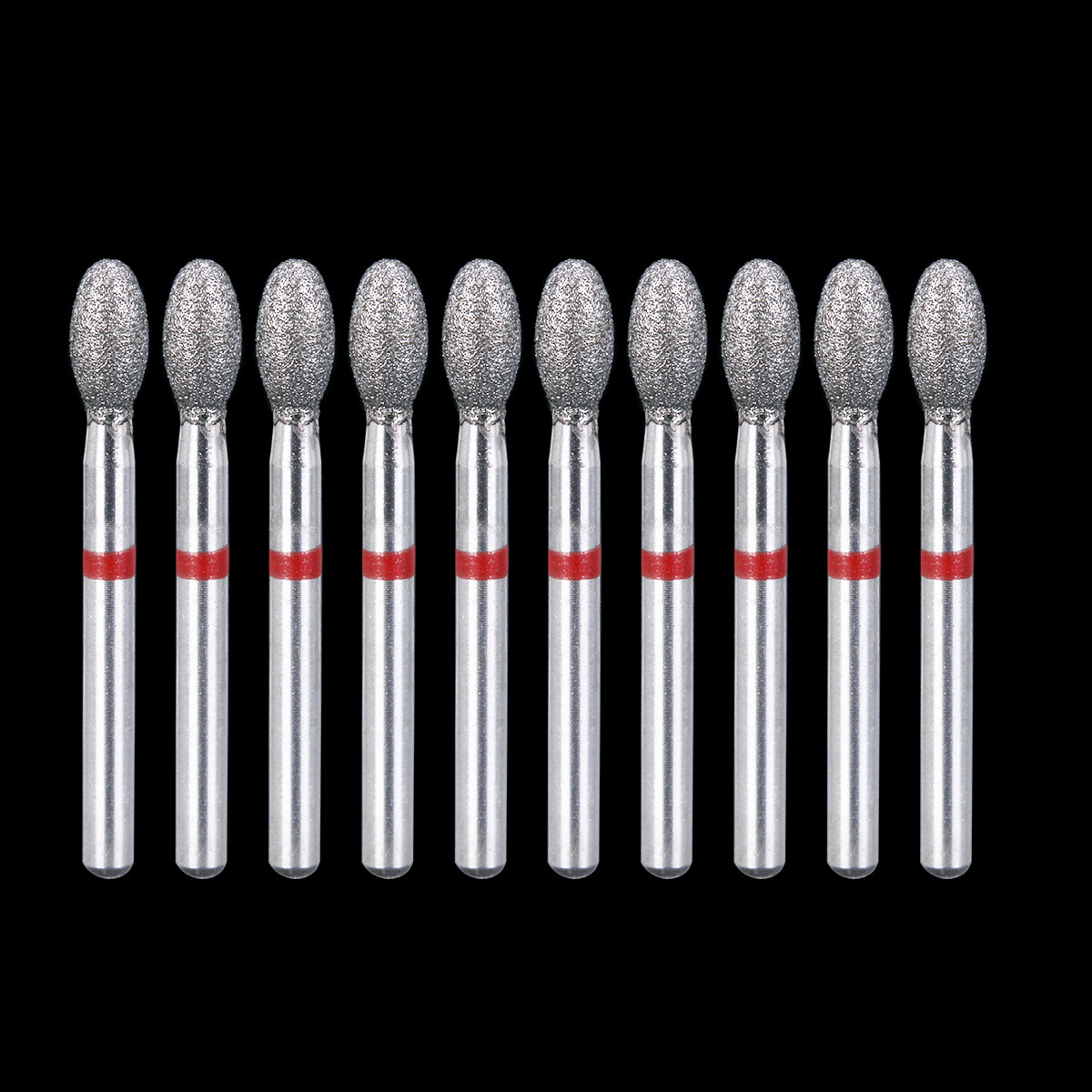 Dental Fine Grit Diamond Burs 379-023F Egg Football Shape for Cutting 10Pcs/PK
