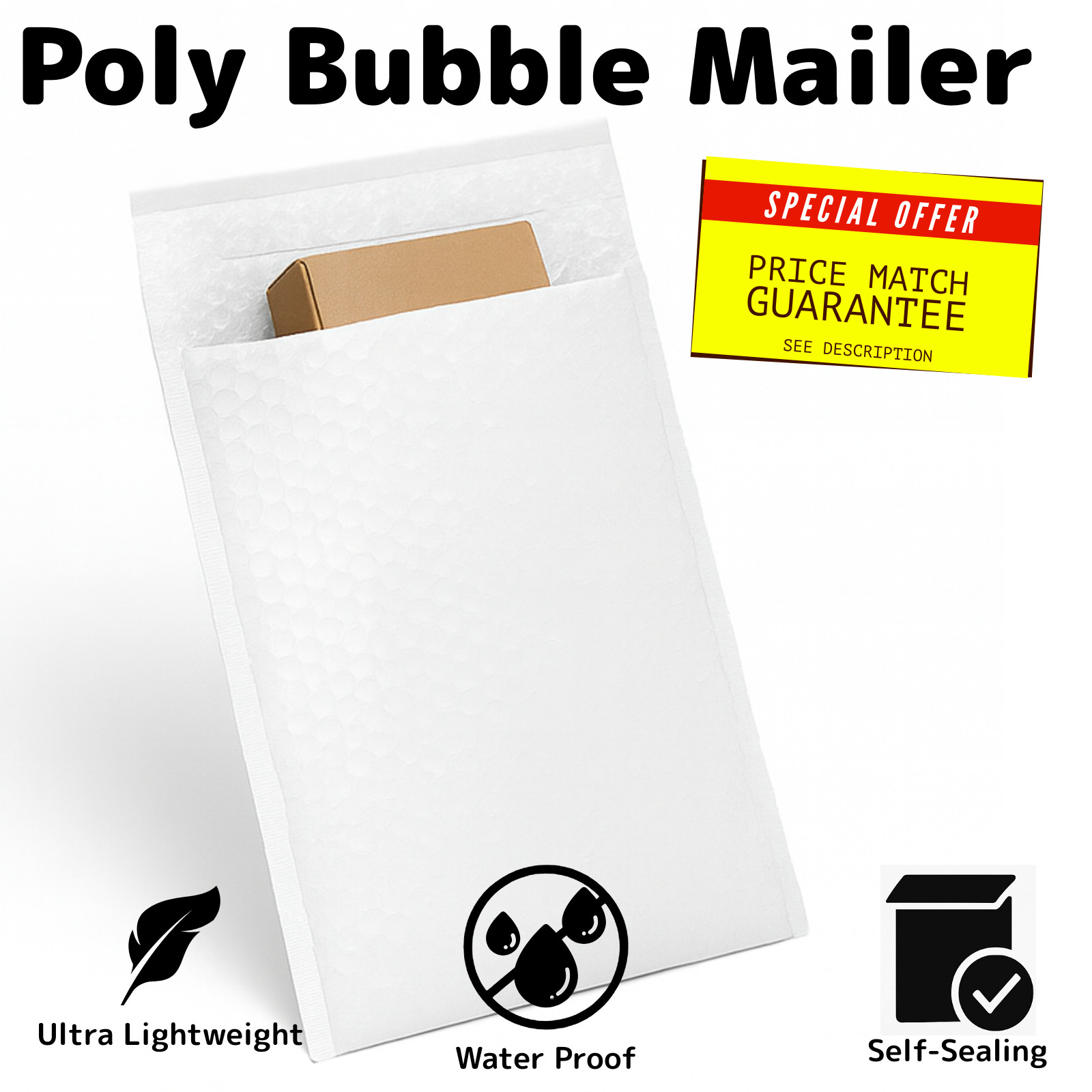 Poly Bubble Mailers #0 6×10 CD DVD VMB Tough Dimple Design Ultra light