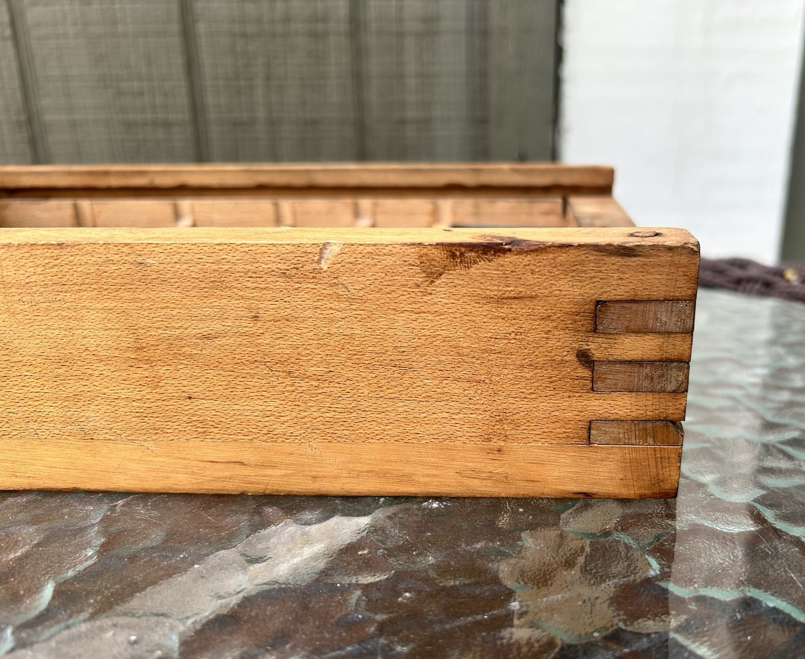 Vtg Hand Made Letterpress Lidded Box for Small Letters Numbers Metal Dividers