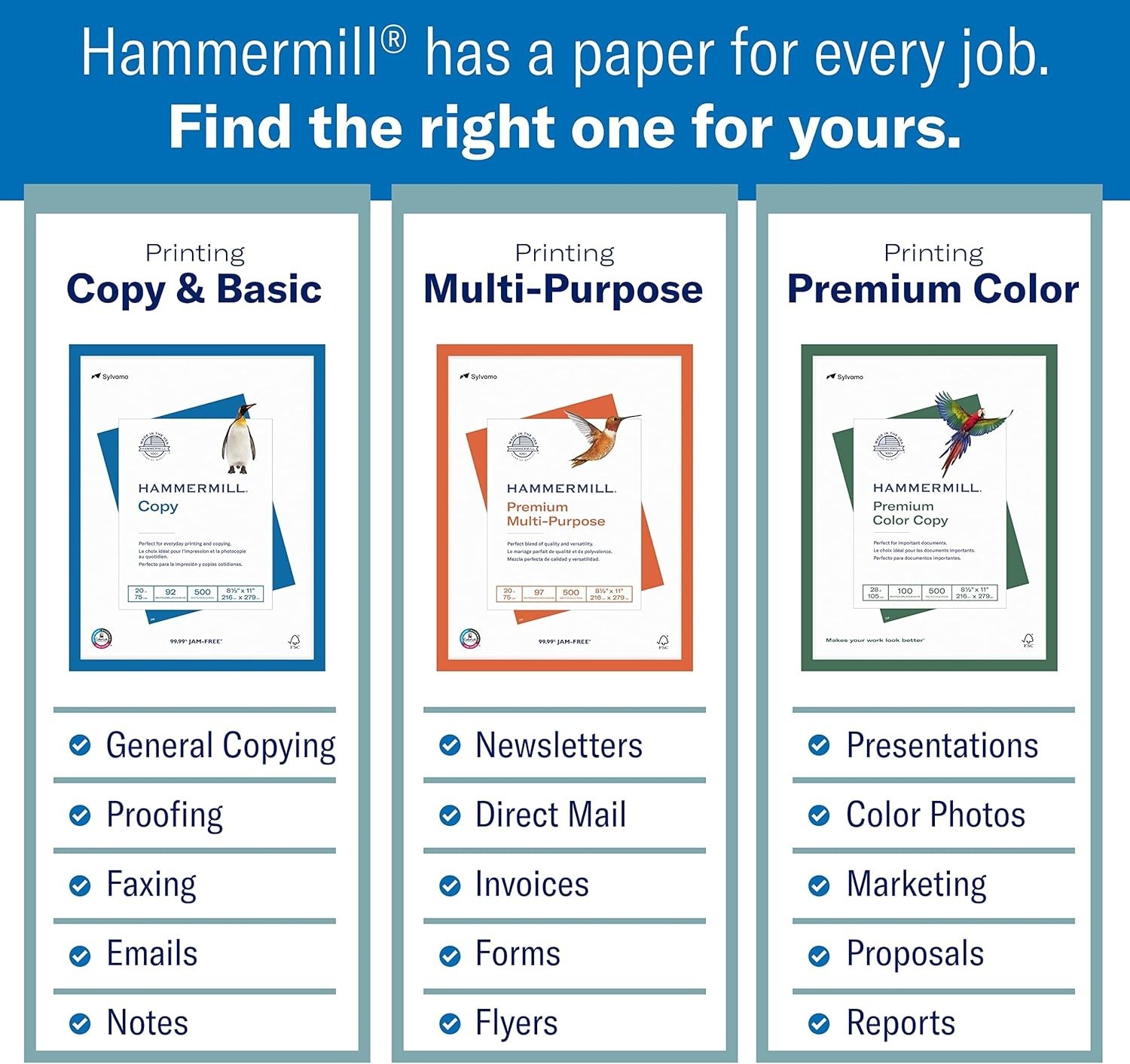 Hammermill Cardstock, Premium Color Copy Cover, 80 lb, 8.5 x 11-8 Pack (2,000 Sh