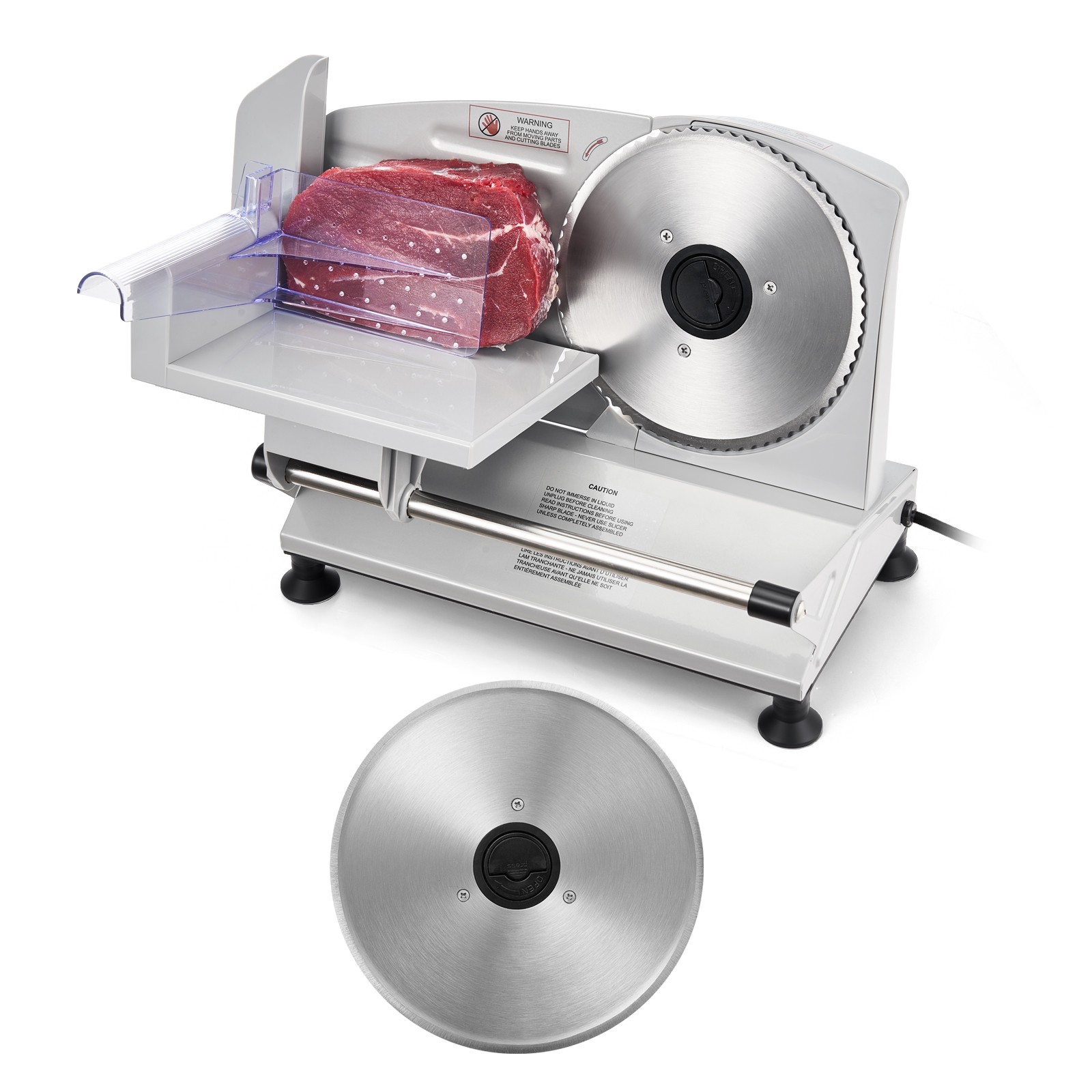 VEVOR Meat Slicer Electric Deli Slicer Machine 150W 6.7 in Sharp Blade for Home