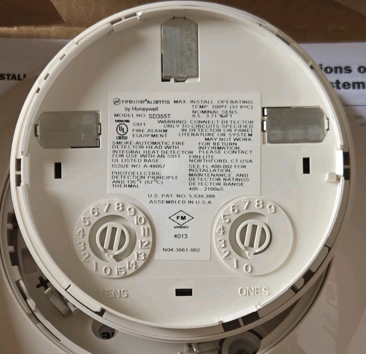 FIRE-LITE SD355T COMBO PHOTO SMOKE/135° FIXED TEMP HEAT DETECTOR – NEW 4 AVAIL.