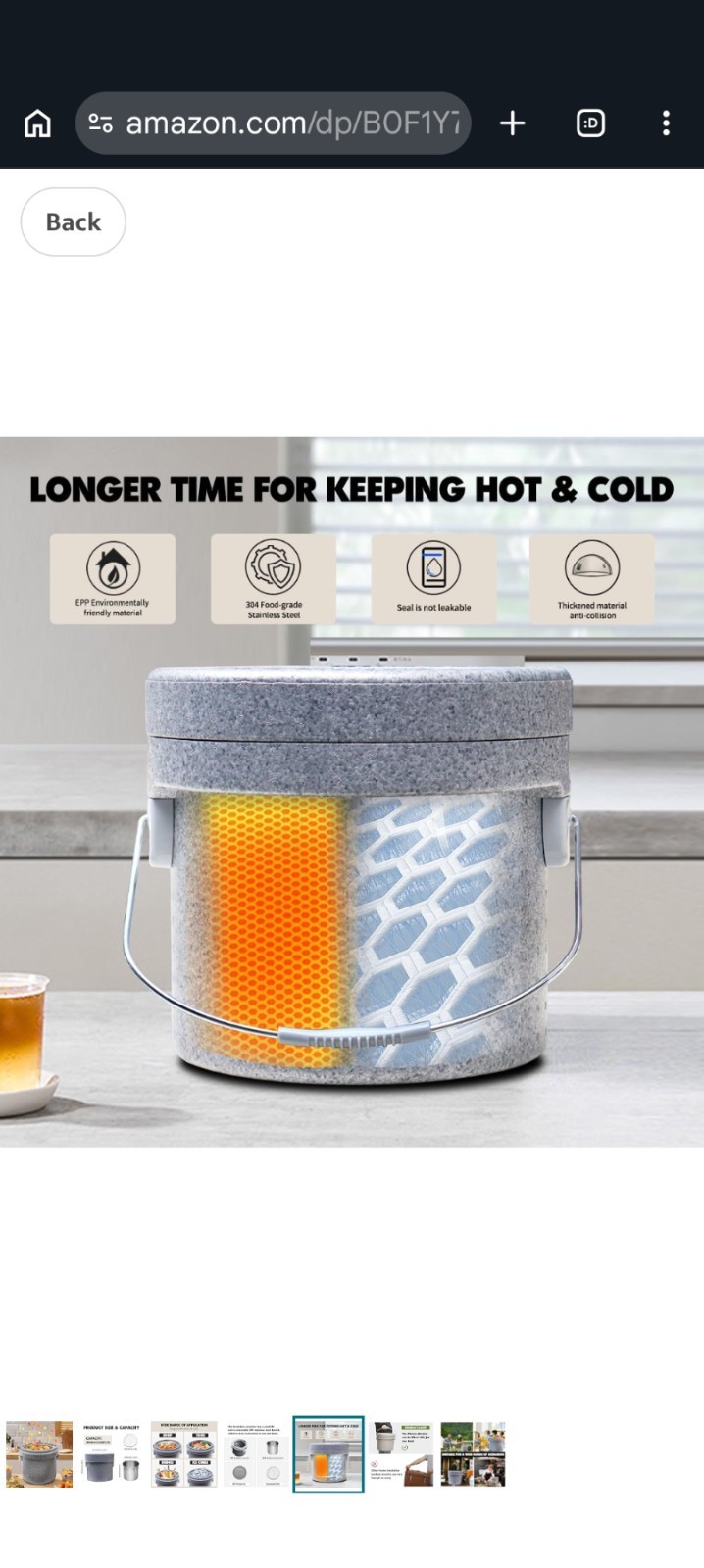 30L Insulated Bucket Hot &Cold Container Commercial Stainless Steel Soup Carrier