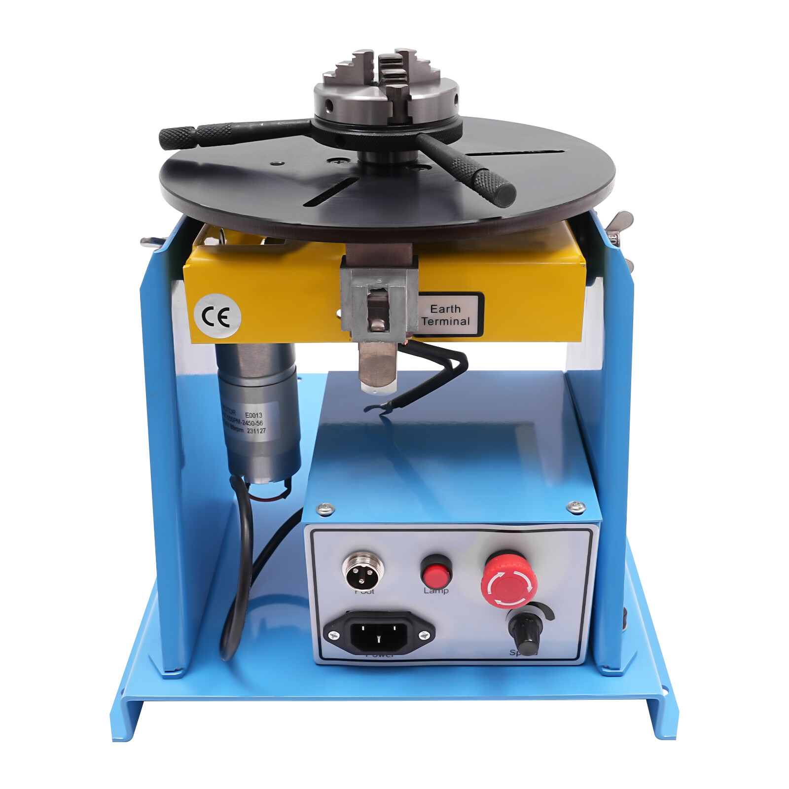 10KG Rotary Welding Positioner 0-90° Positioning Turntable Table 1-12RPM 3-Jaw