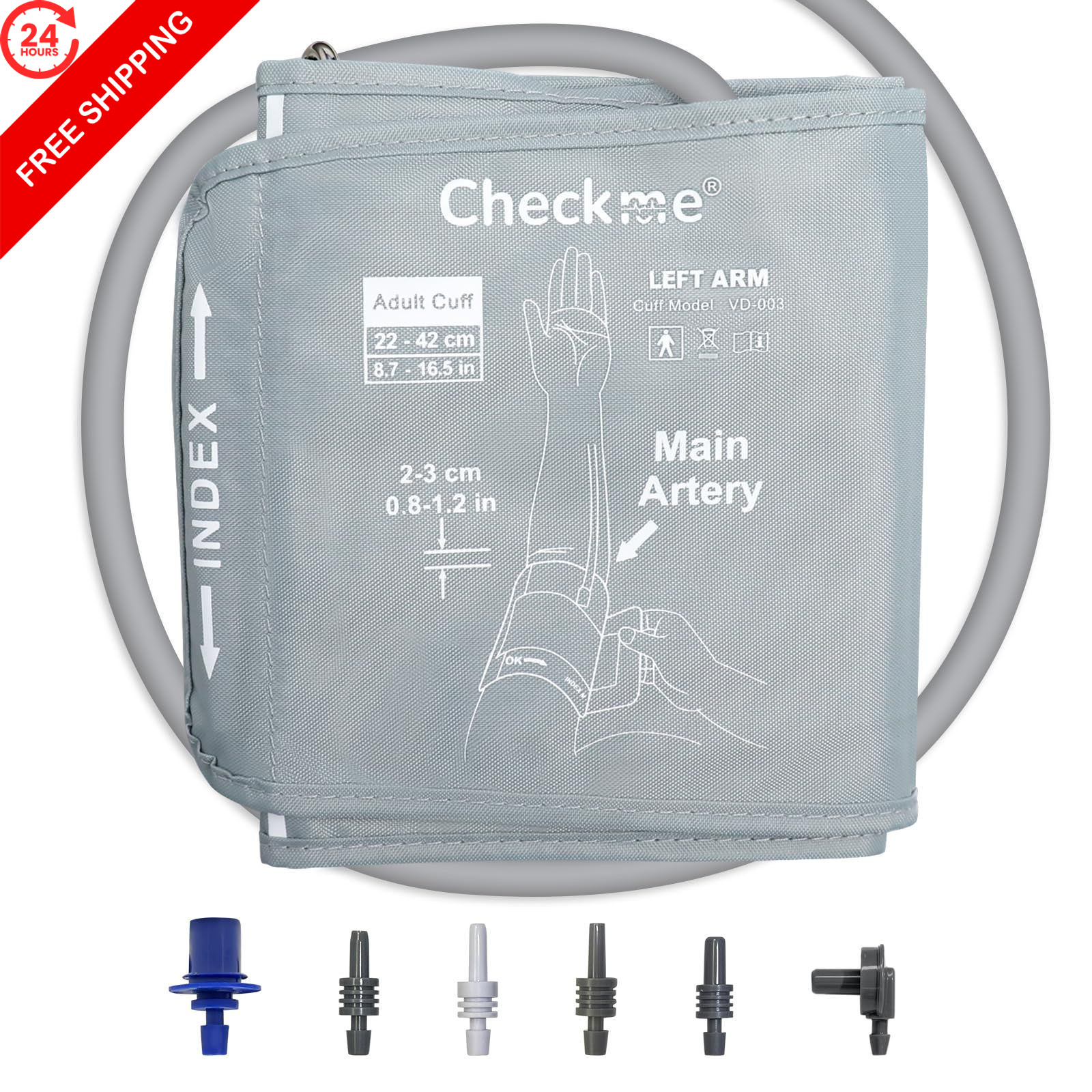 Checkme Universal L Blood Pressure Cuff for 8.6″-16.5″(22-42cm), Adult Large