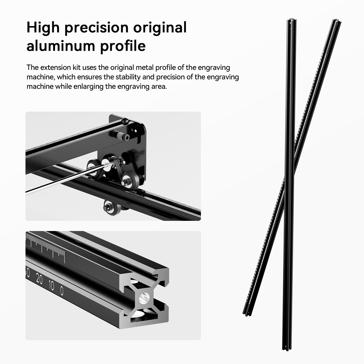 Longer RAY5 Extension Kit – Laser Engraver Area Expansion Kit for ray5 （Used）