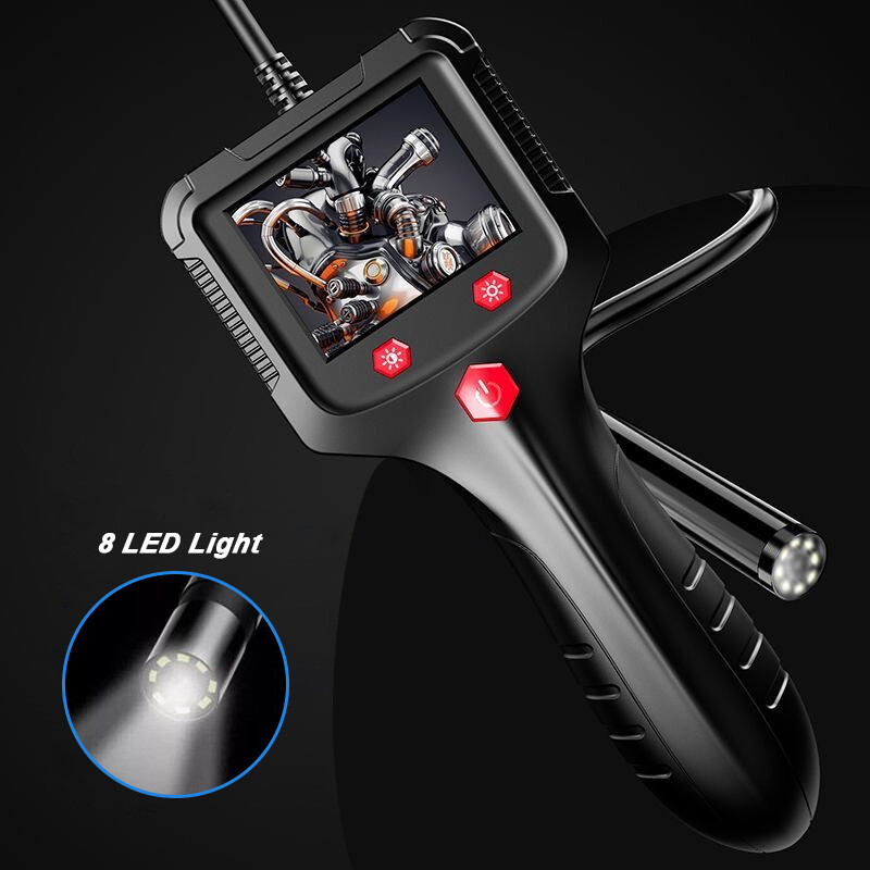 LED 1080P HD Handheld Industrial Endoscope 8mm Borescope Inspection Snake Camera