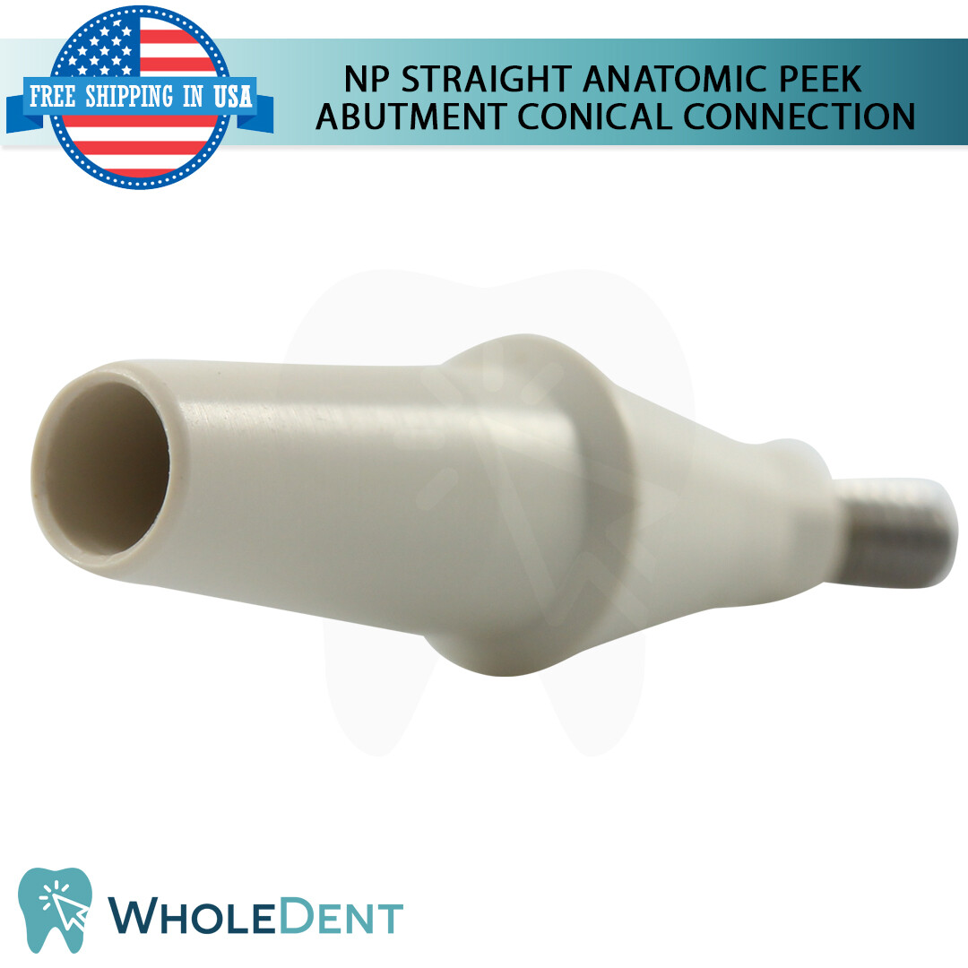 10x NP Conical Connection Straight Anatomic PEEK Abutment Dental Ø3.5mm