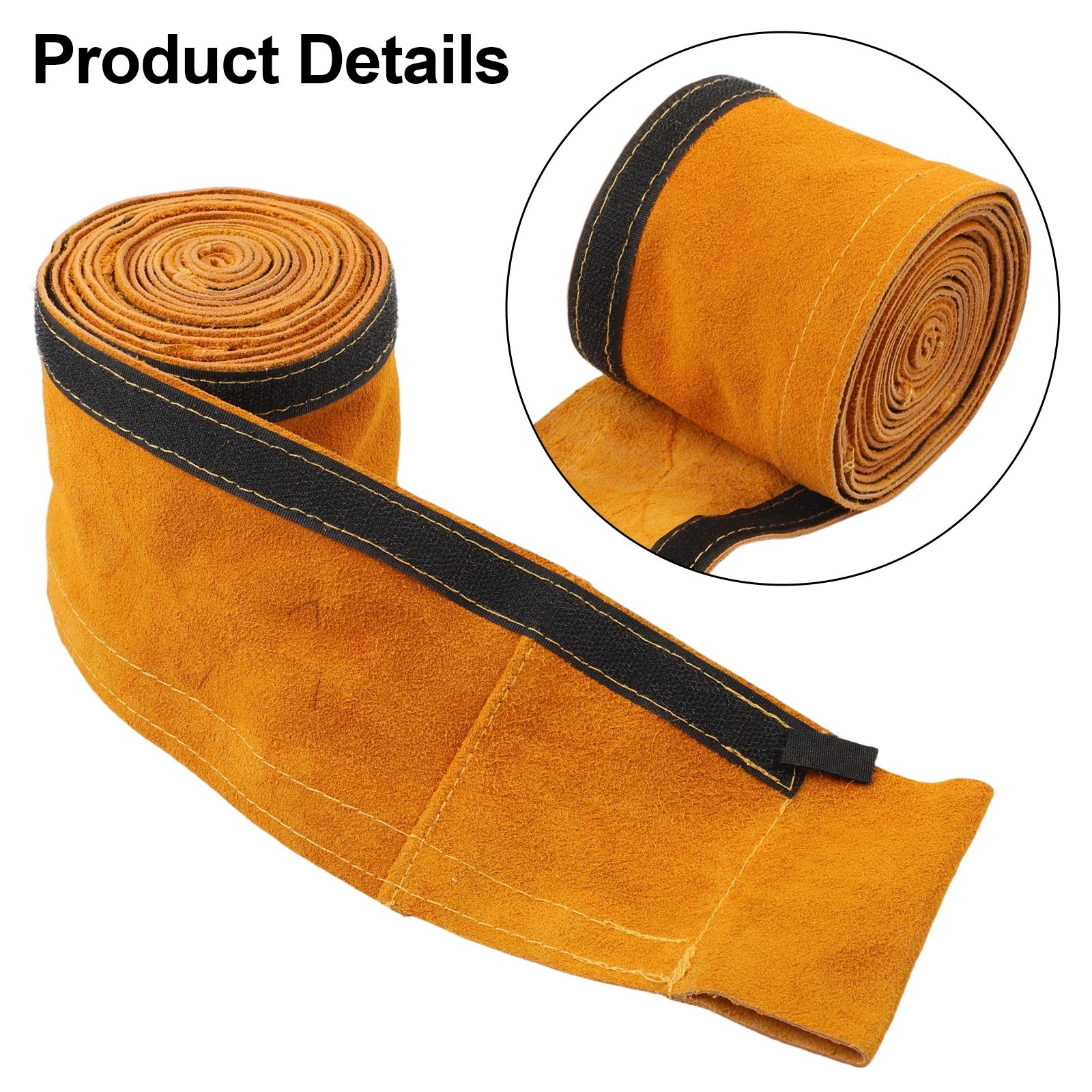Welding Torch Cable Cover Protector Leather Sheath 15Ft Long Mig Tig Sheat