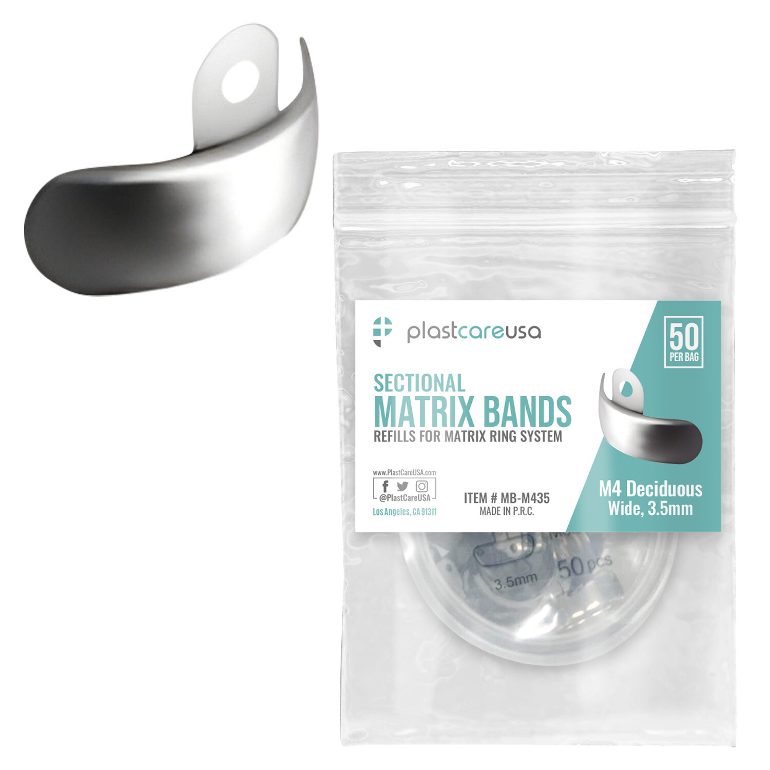 Dental Metal Matrices Sectional Molar Matrix Refill Soft Band (Choose Size/Qty)