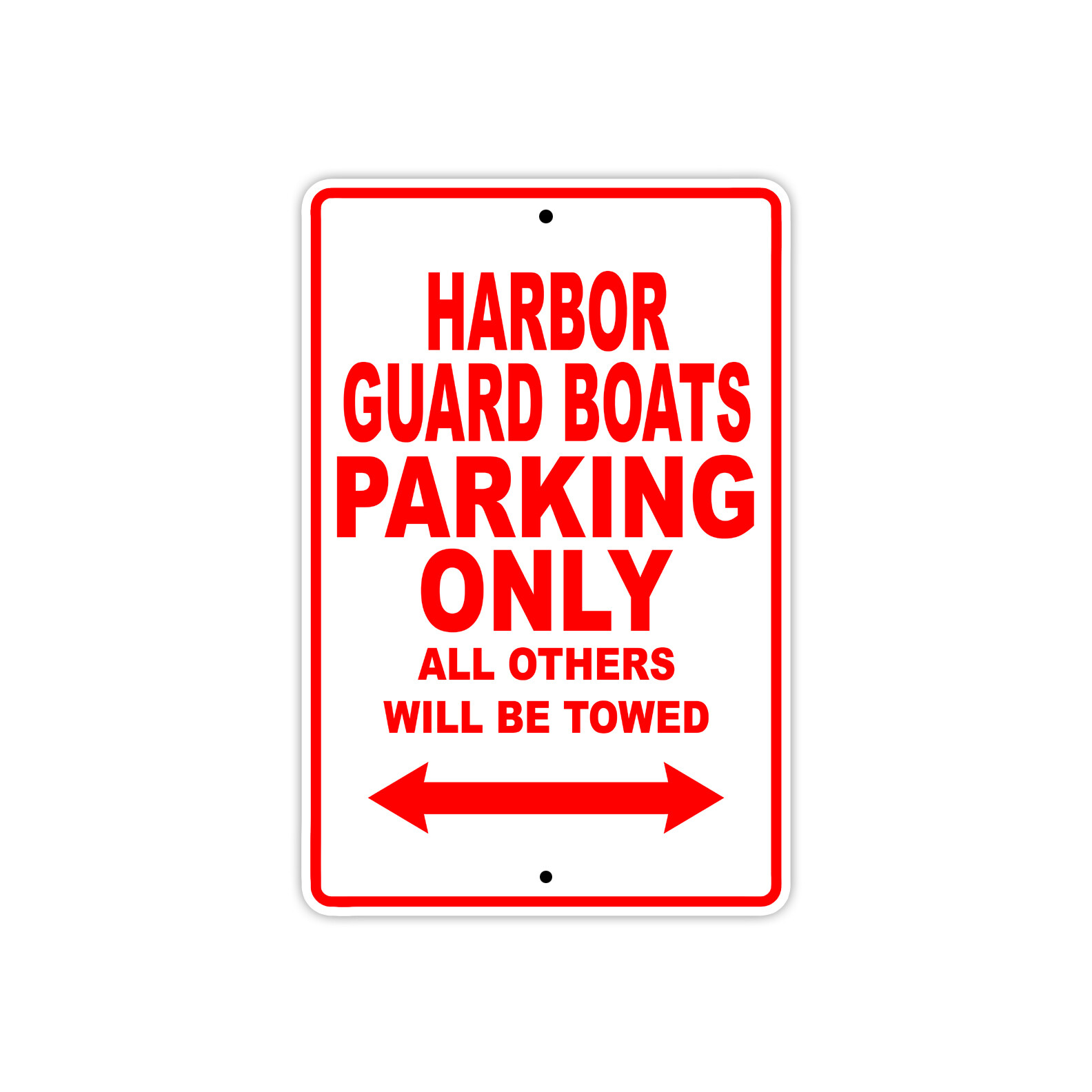 Harbor Guard Boats Parking Only Decor Novelty Notice Aluminum Metal Sign