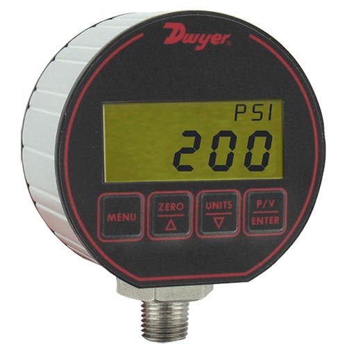 Dwyer DPG-206 3-in-1 Digital Pressure Gauge, 0.25% Accuracy, 200.0 psi