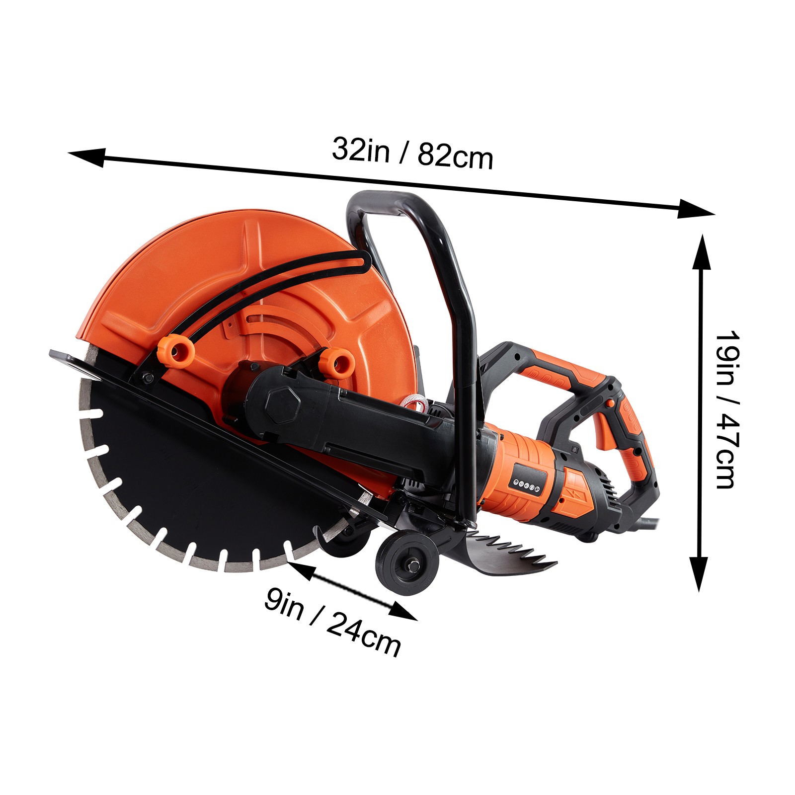 Uimoso 16” Electric Concrete Cutter with Water Pump and Blade for Wet/Dry Use