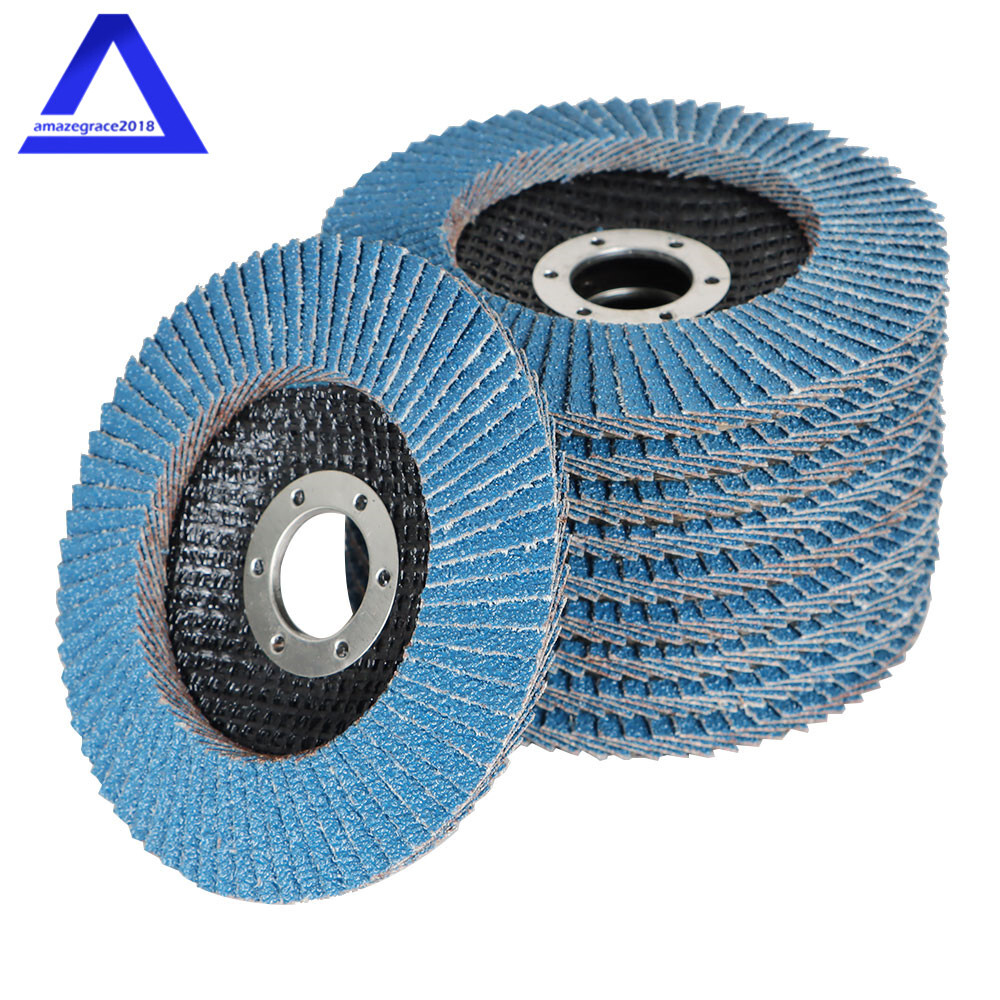 100PCS Premium Zirconia Flap Sanding Disc Grinding Wheel – 4-1/2 x 7/8″ 40 Grit